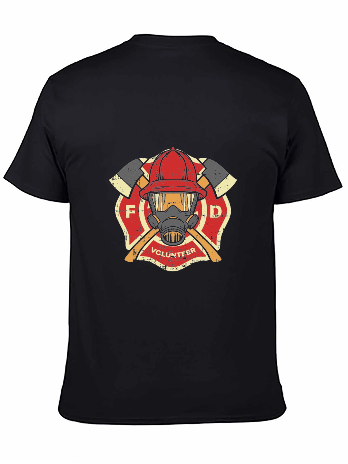 Firefighter Volunteer Graphic Tee - Black - 4