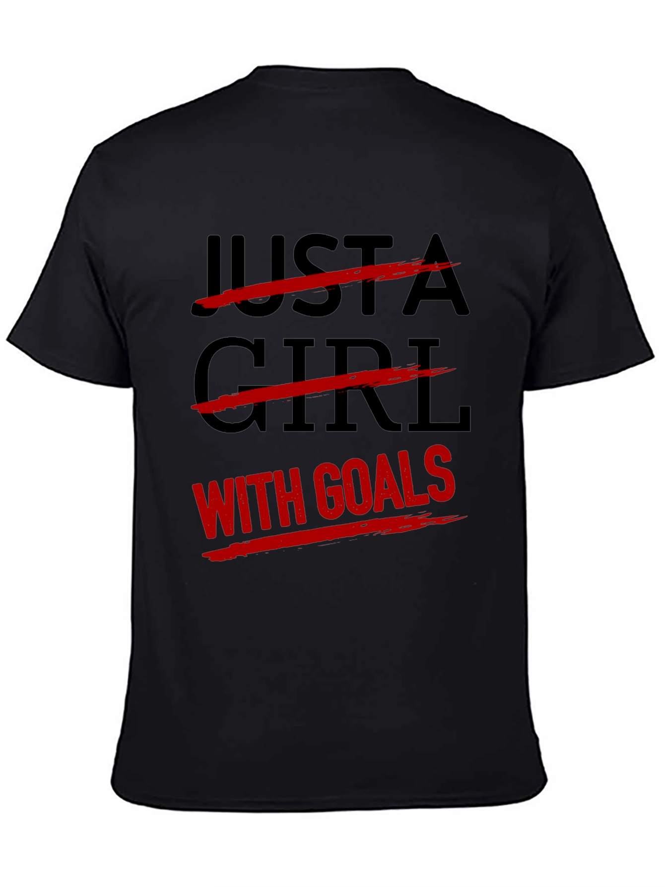 Black Goal-Getter Graphic Tee: Black Cotton T-Shirt view 4
