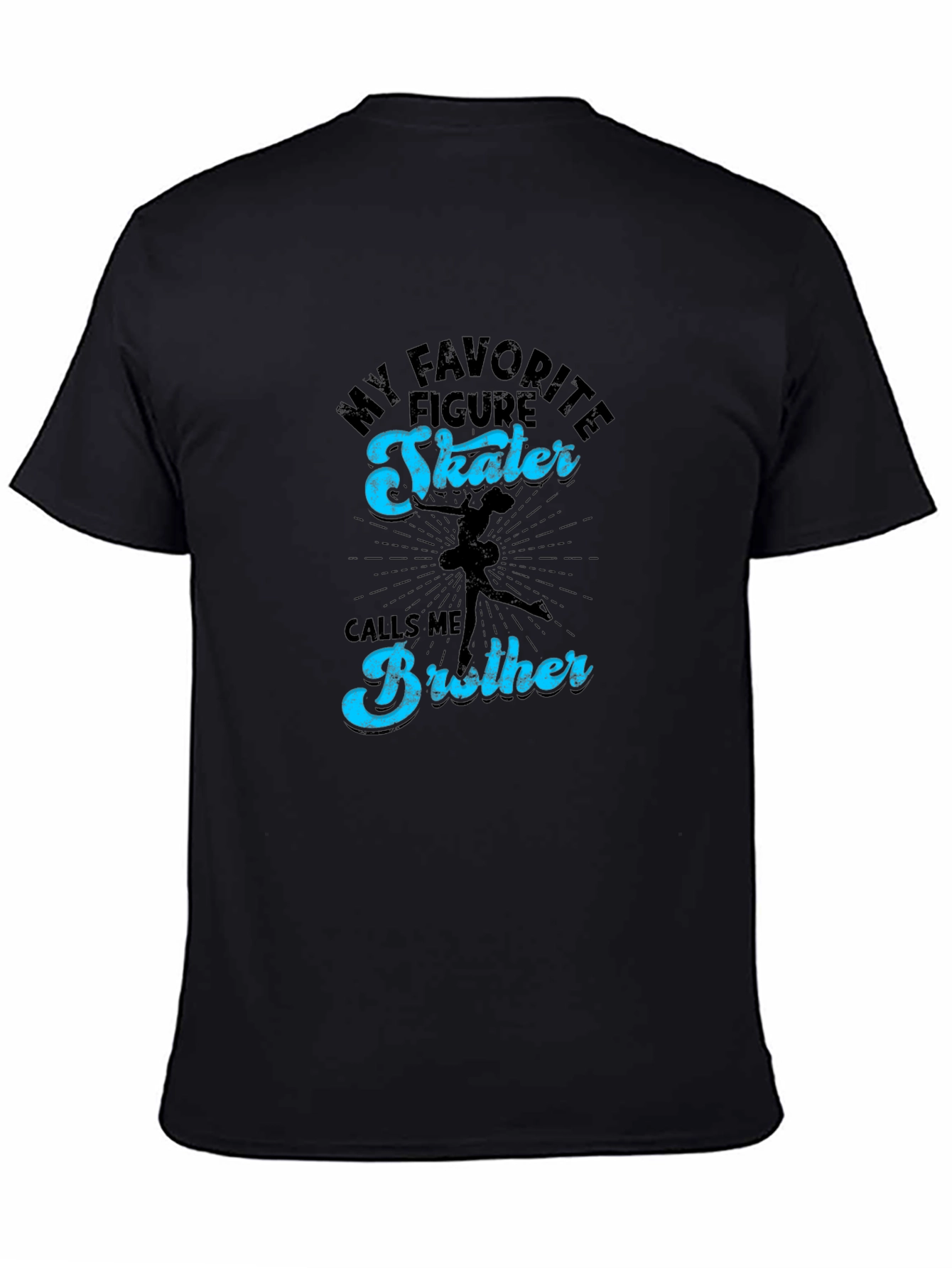 Black Figure Skater Brother Tee - Sport Fan Apparel view 4