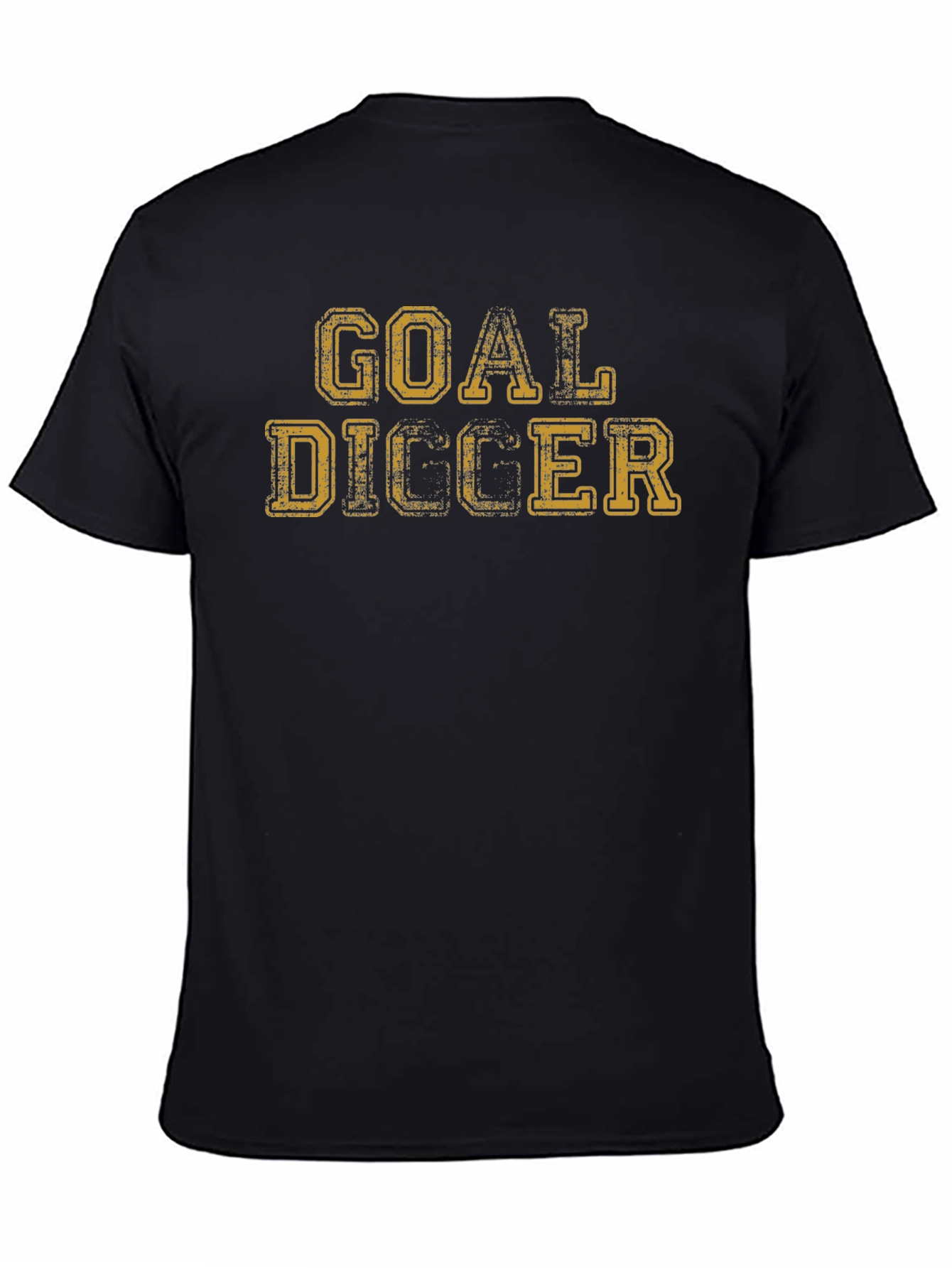 Black Goal Digger Graphic T-Shirt - Black Crew Neck Tee view 4