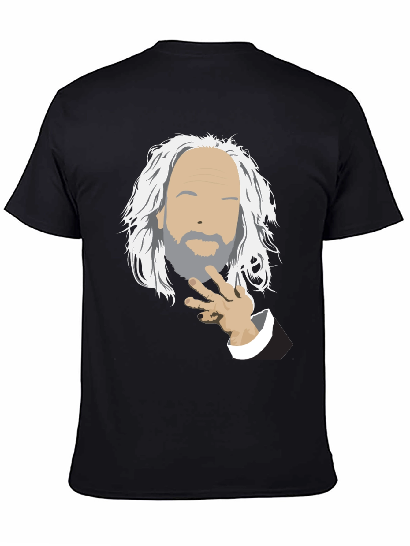 Black Philosopher Graphic Tee - Black Cotton T-Shirt view 4