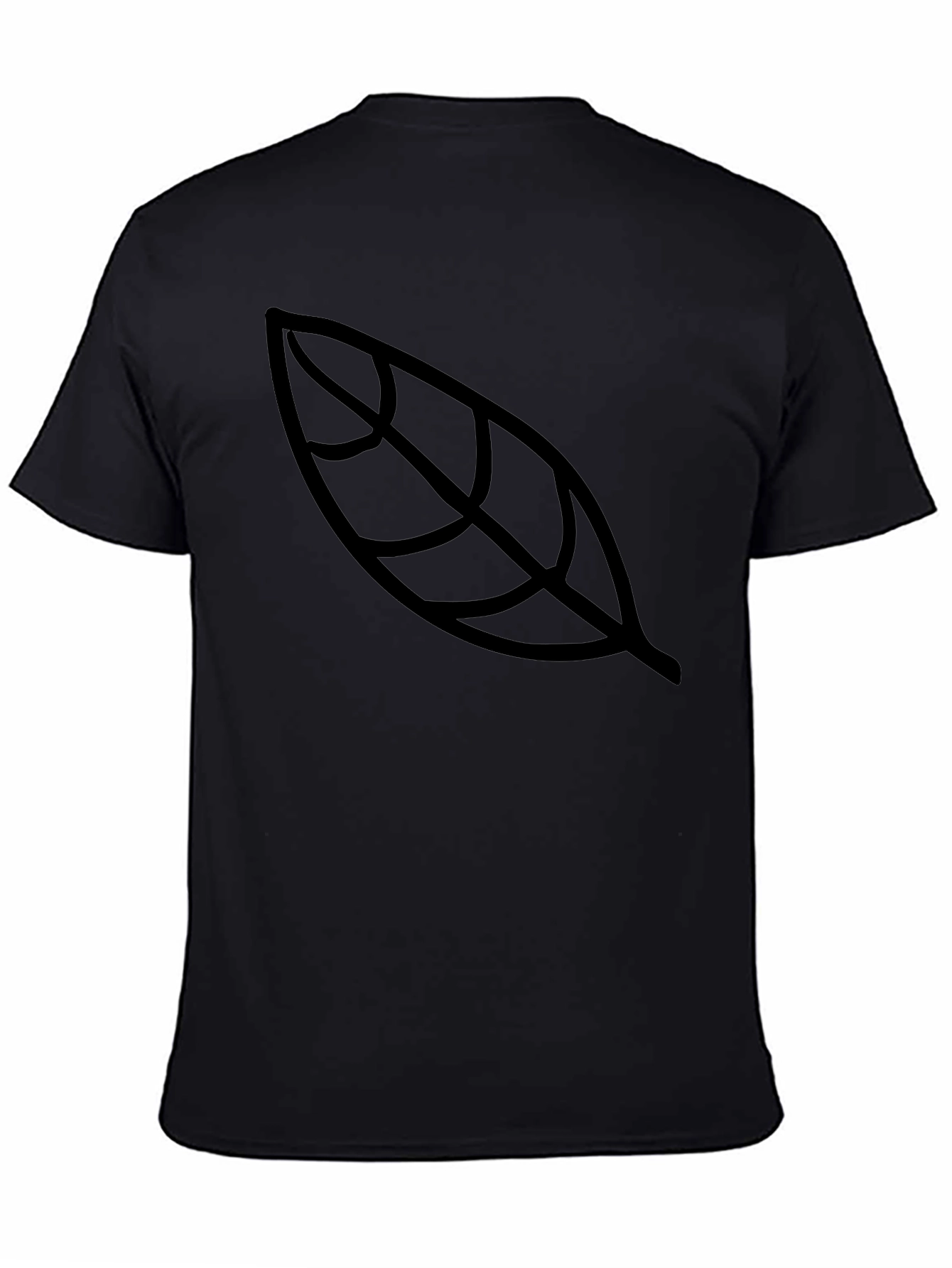 Black Leaf Graphic Black T-Shirt - Unisex view 4