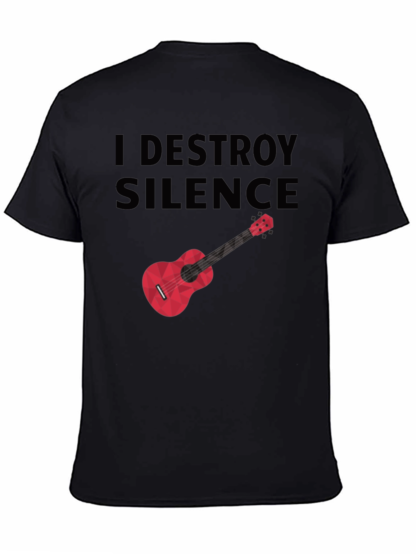 Black I Destroy Silence Graphic Tee view 4