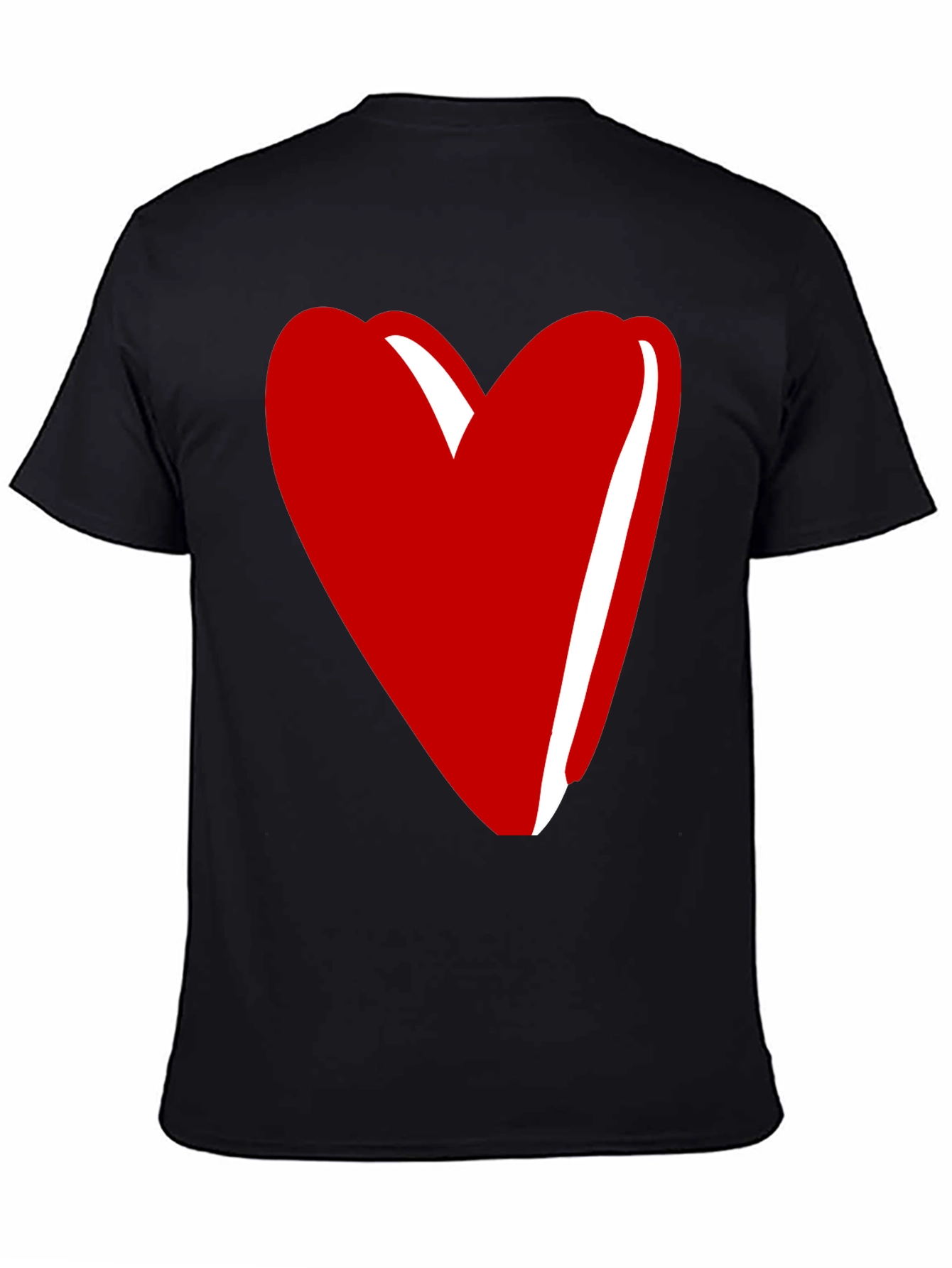 Black Heart Graphic Tee - Stylish Unisex Crew Neck T-Shirt view 4