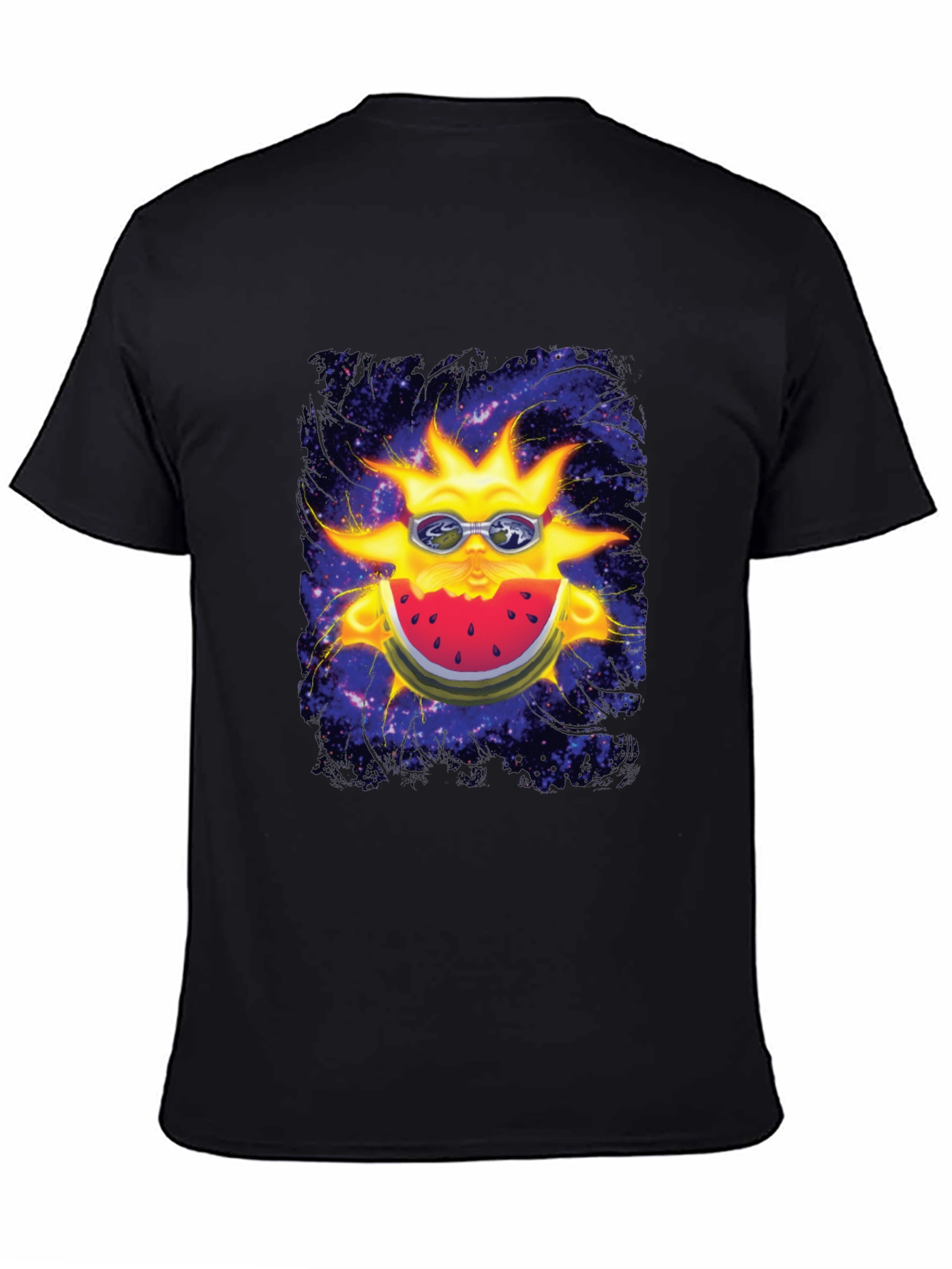 Black Cosmic Sun Watermelon Graphic Tee view 4