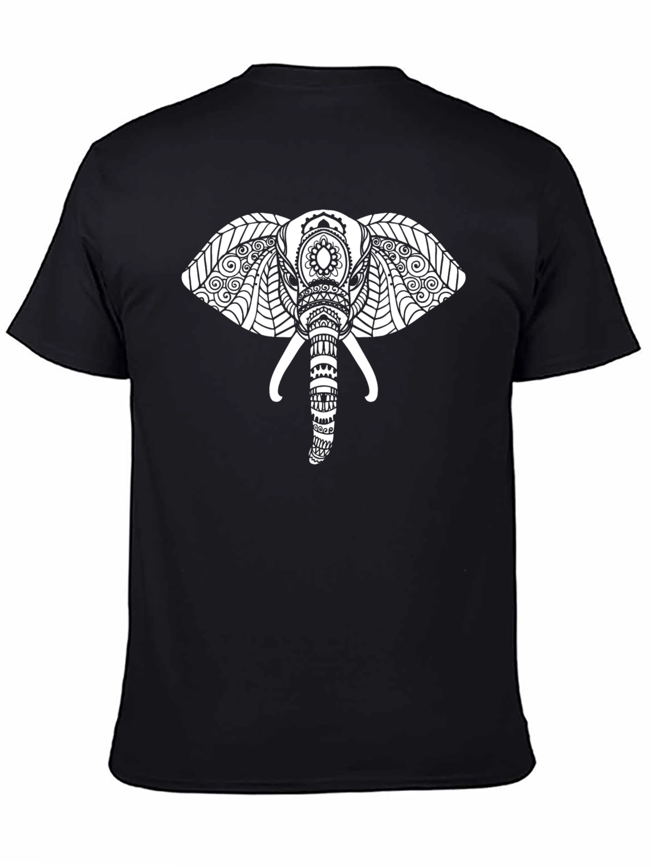 Black Elephant Graphic Black T-Shirt view 4