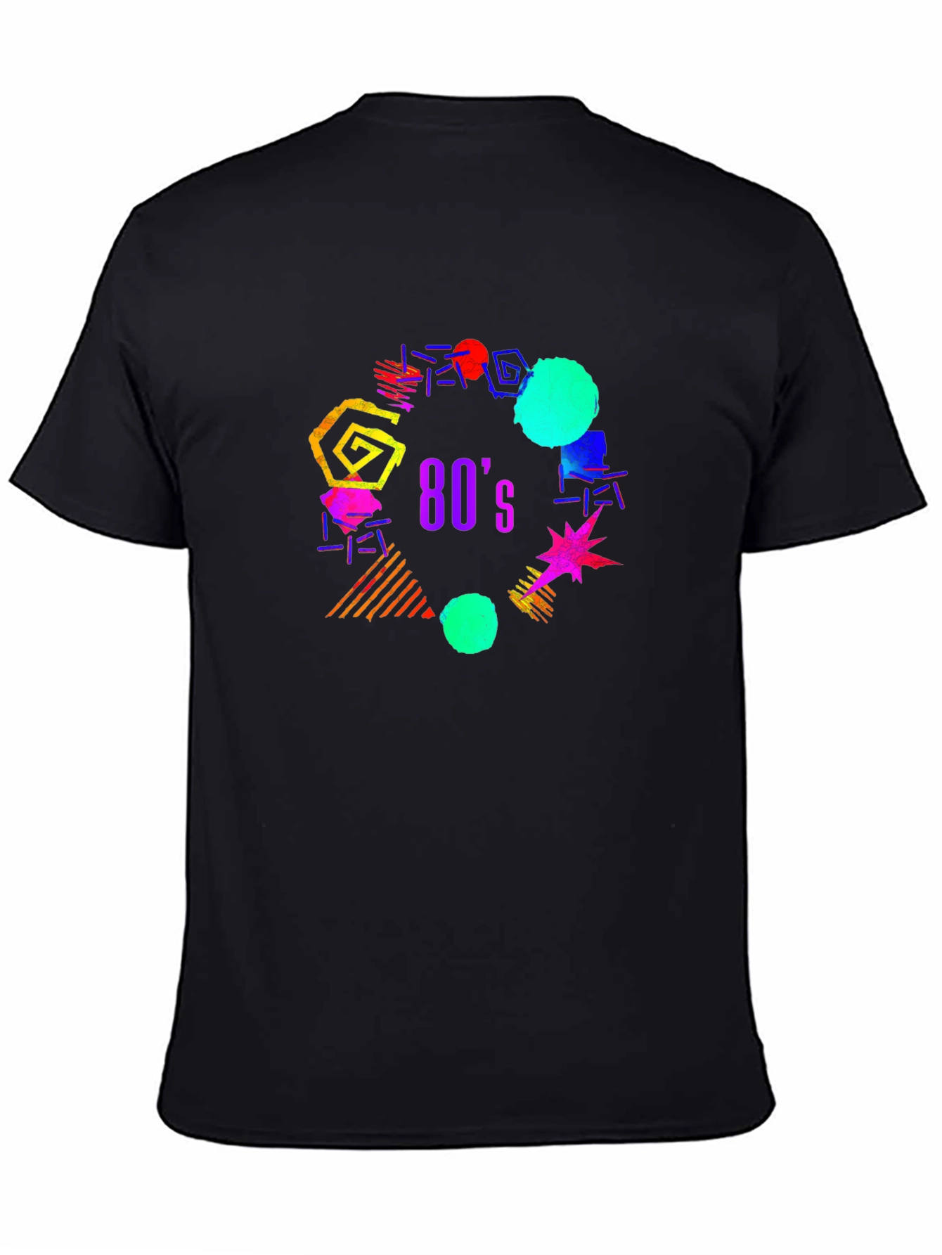 Black 80's Retro Graphic T-Shirt - Black view 4