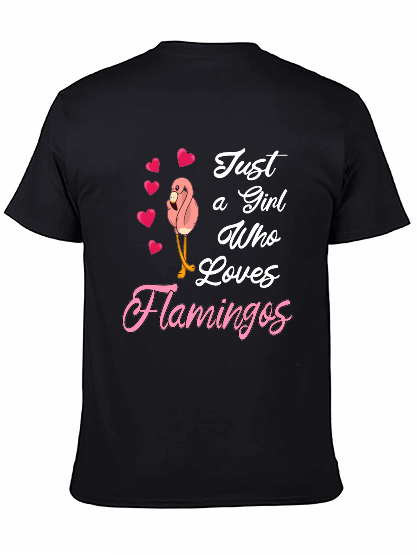 Black Girl's Flamingo Lover T-Shirt view 4