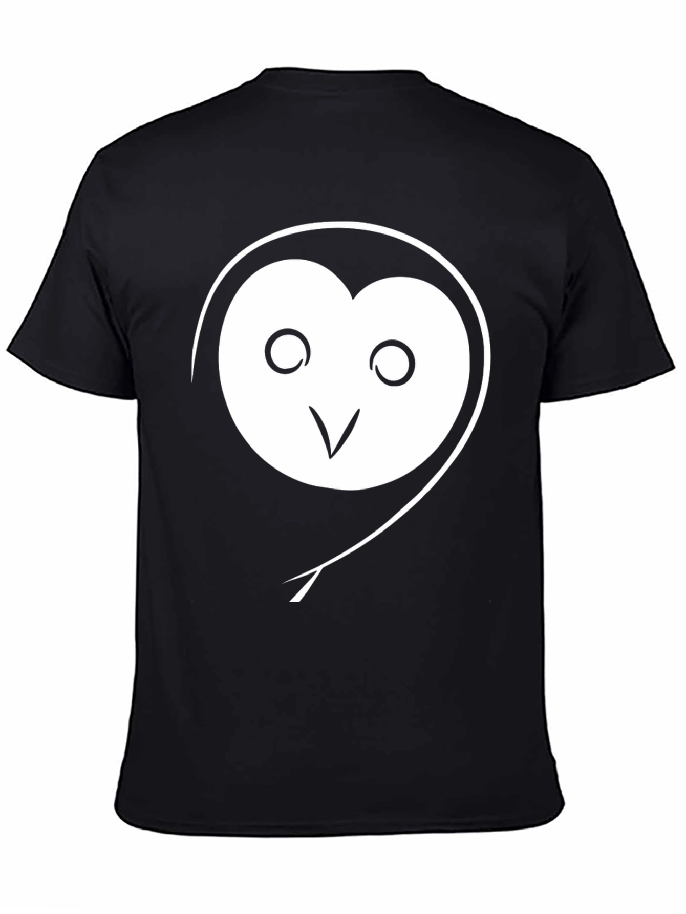 Black Owl Graphic Tee - Trendy Black T-Shirt view 4