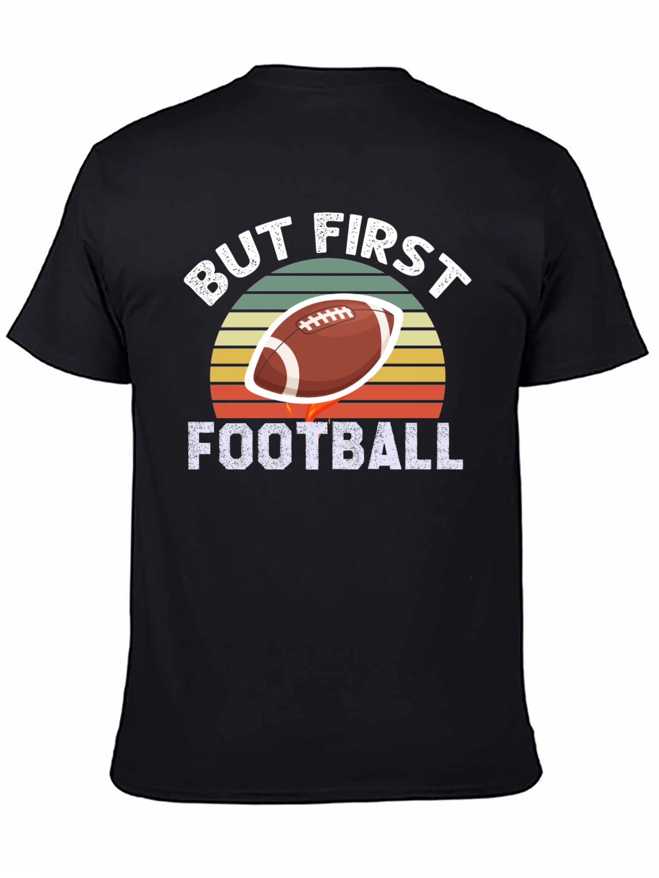Black But First Football Graphic Tee - Stylish & Sporty view 4