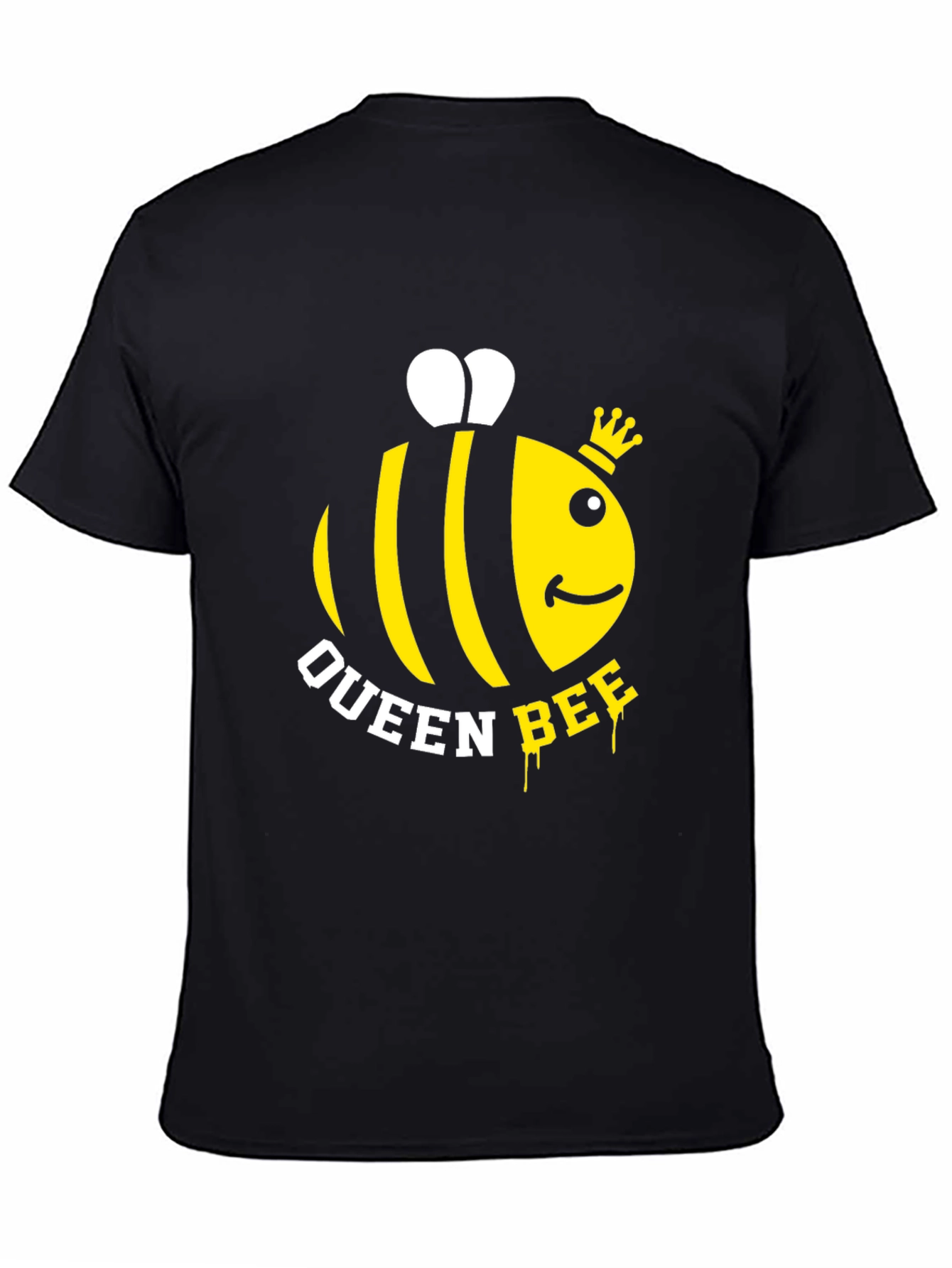 Black Queen Bee Graphic T-Shirt - Trendy Casual Wear view 4