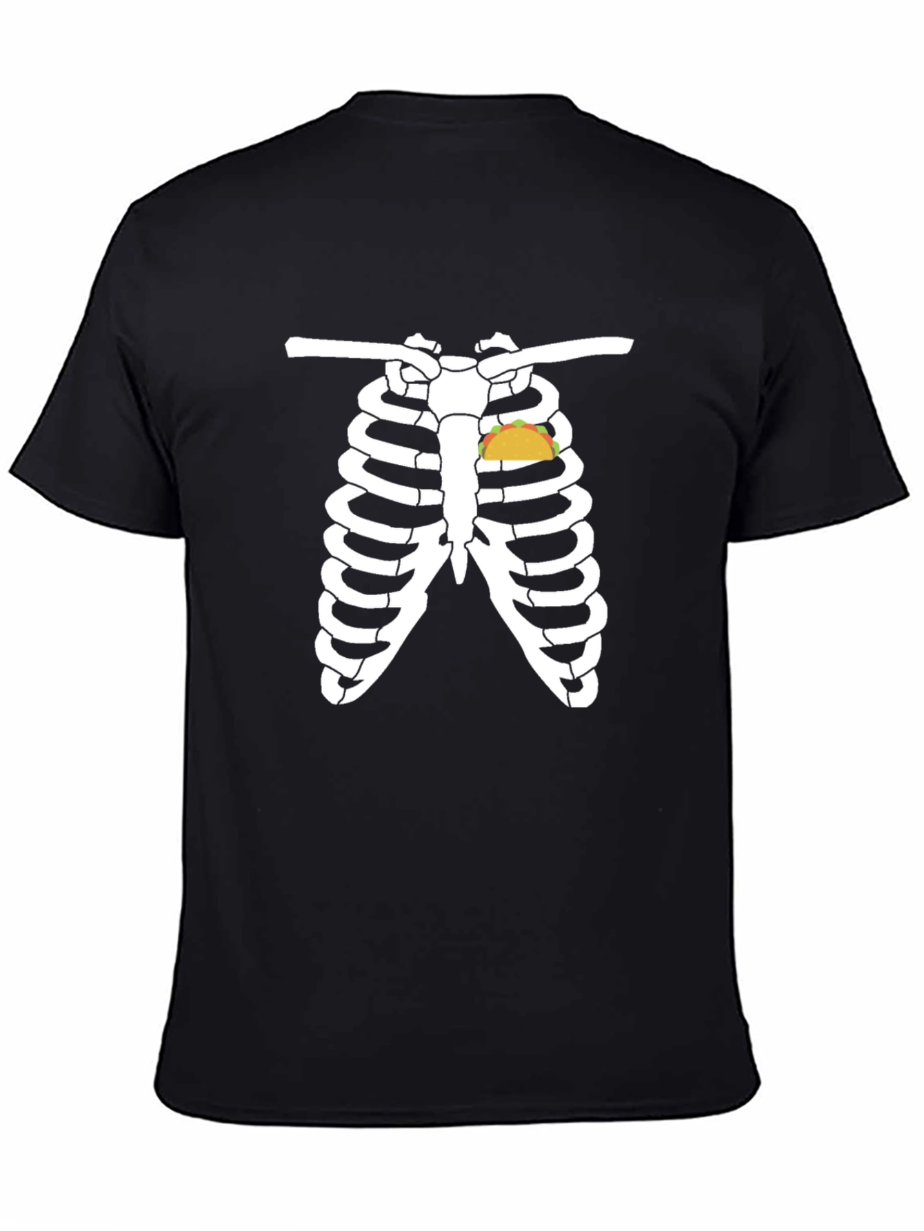 Black Taco Skeleton Ribcage Graphic Tee view 4