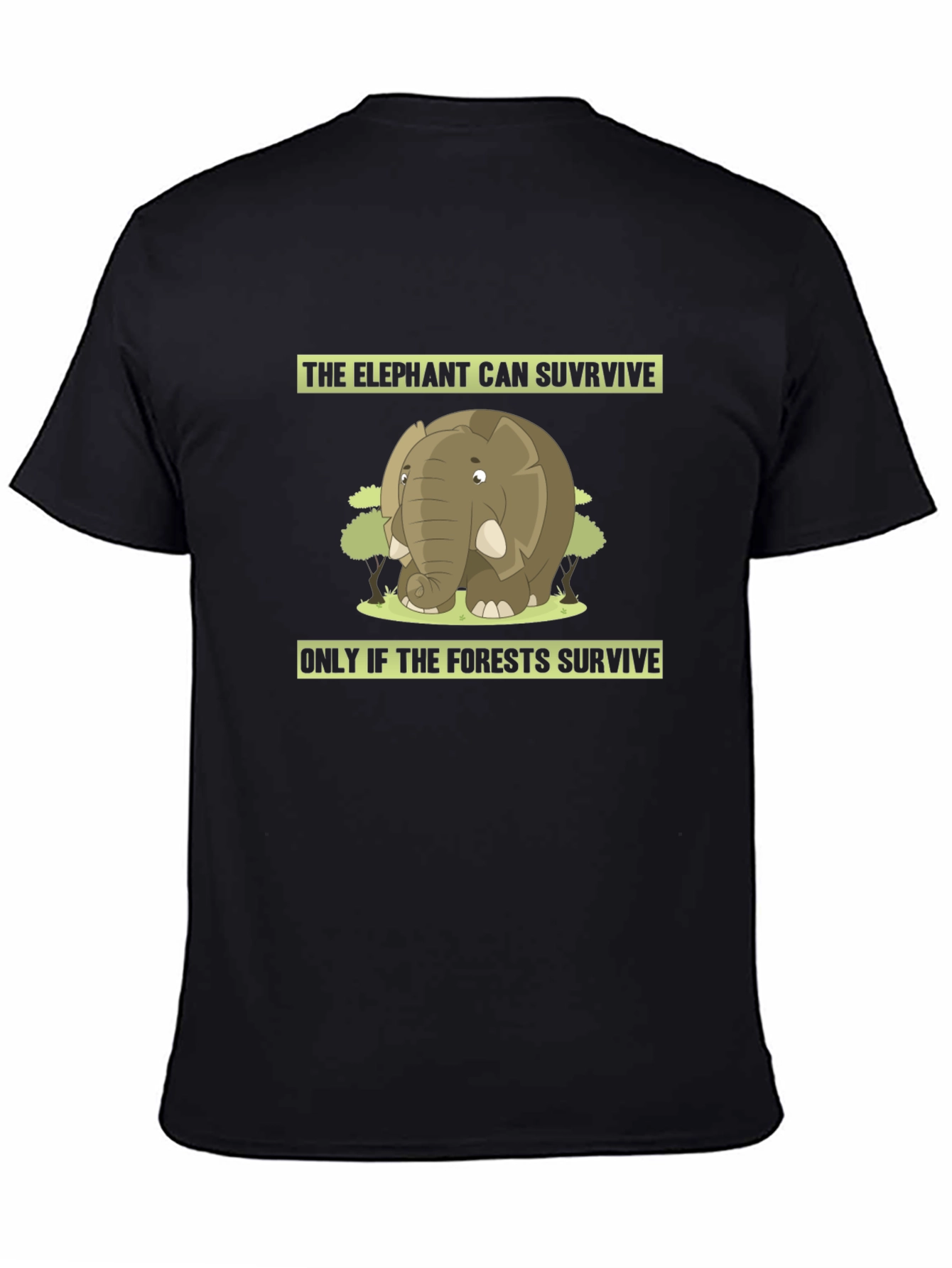 Black Elephant Conservation T-Shirt view 4