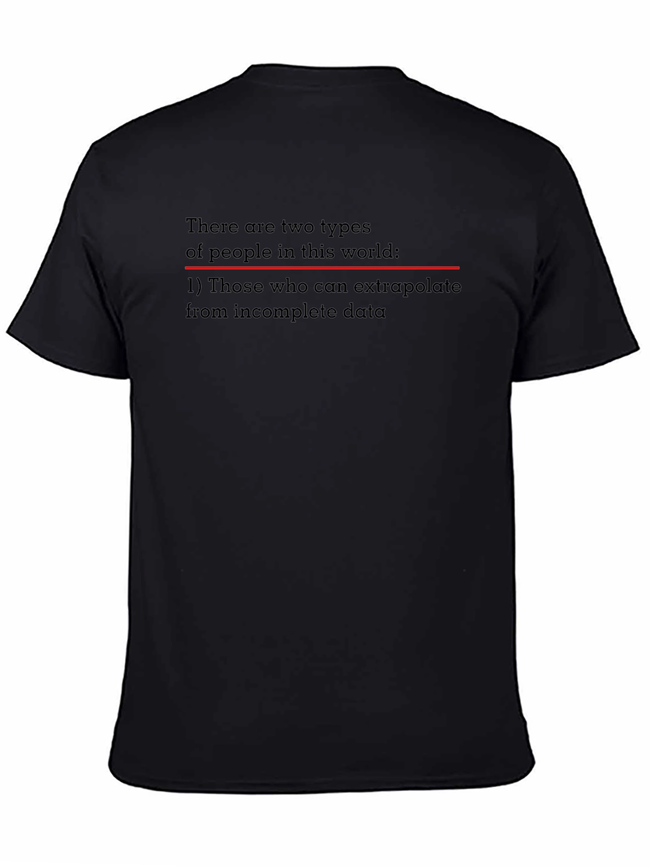 Black Extrapolate Humor T-Shirt - Black Novelty Tee view 4