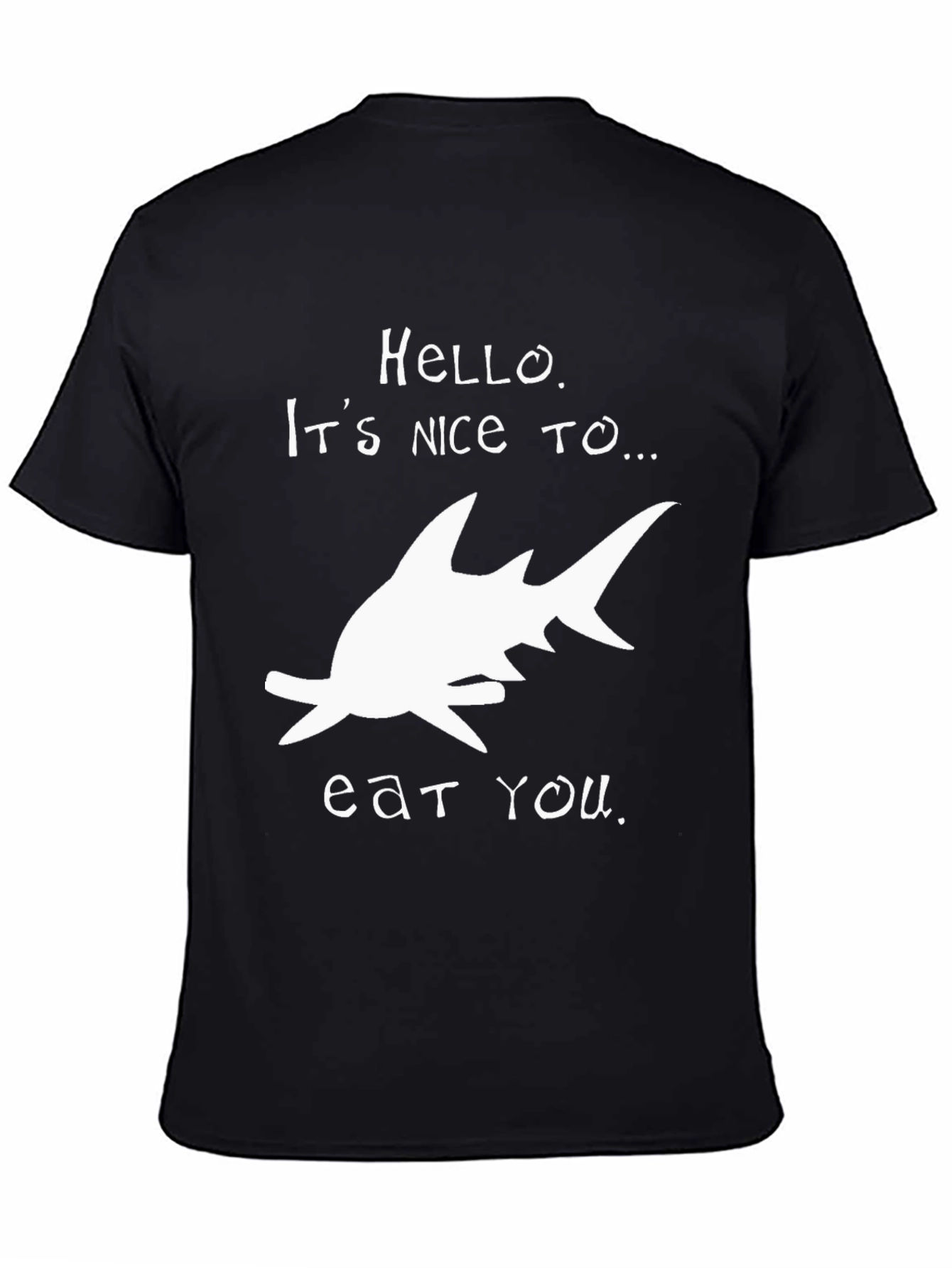 Black Shark Humor Graphic Tee view 4