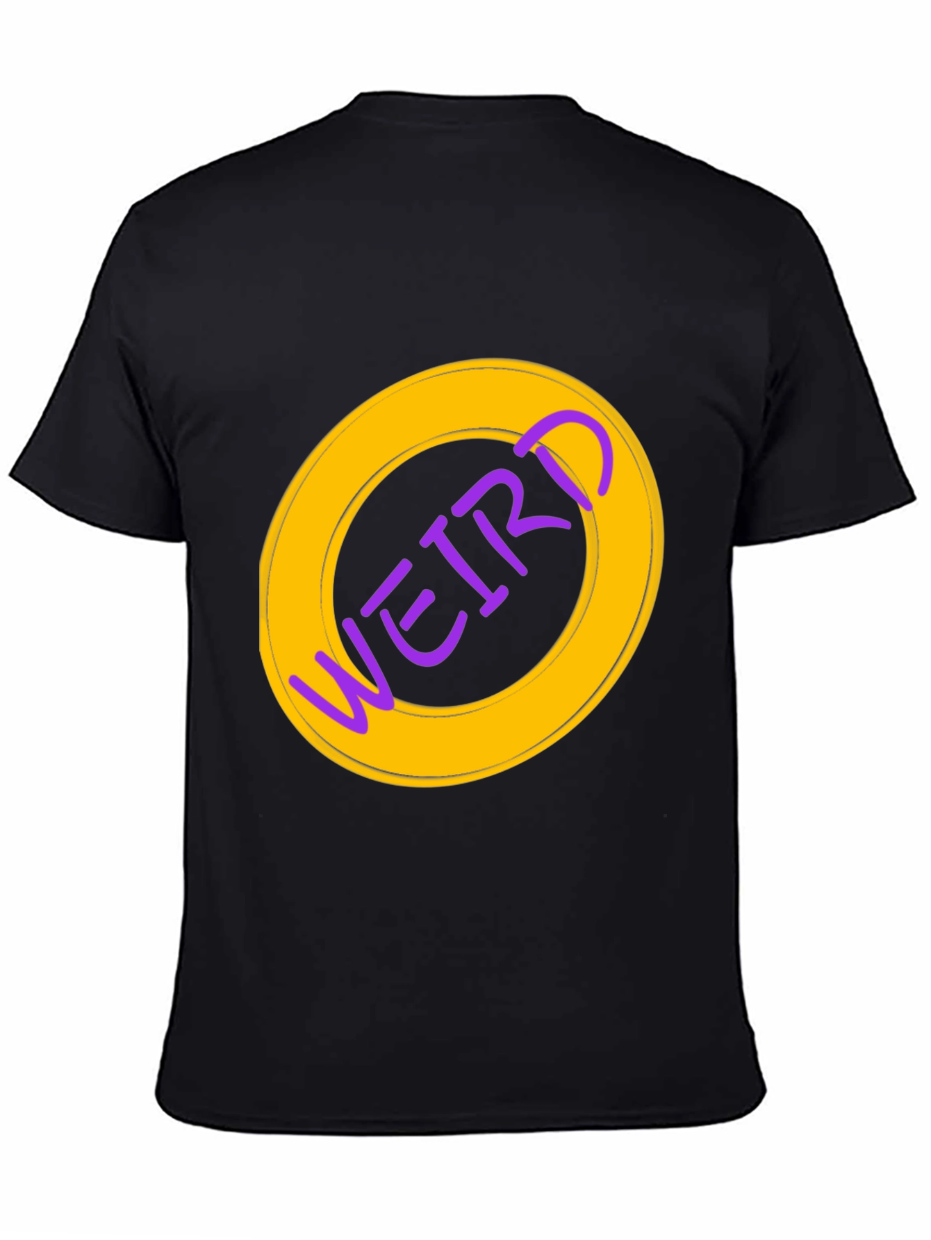 Black Weird Graphic Tee - Black Cotton Casual Shirt view 4