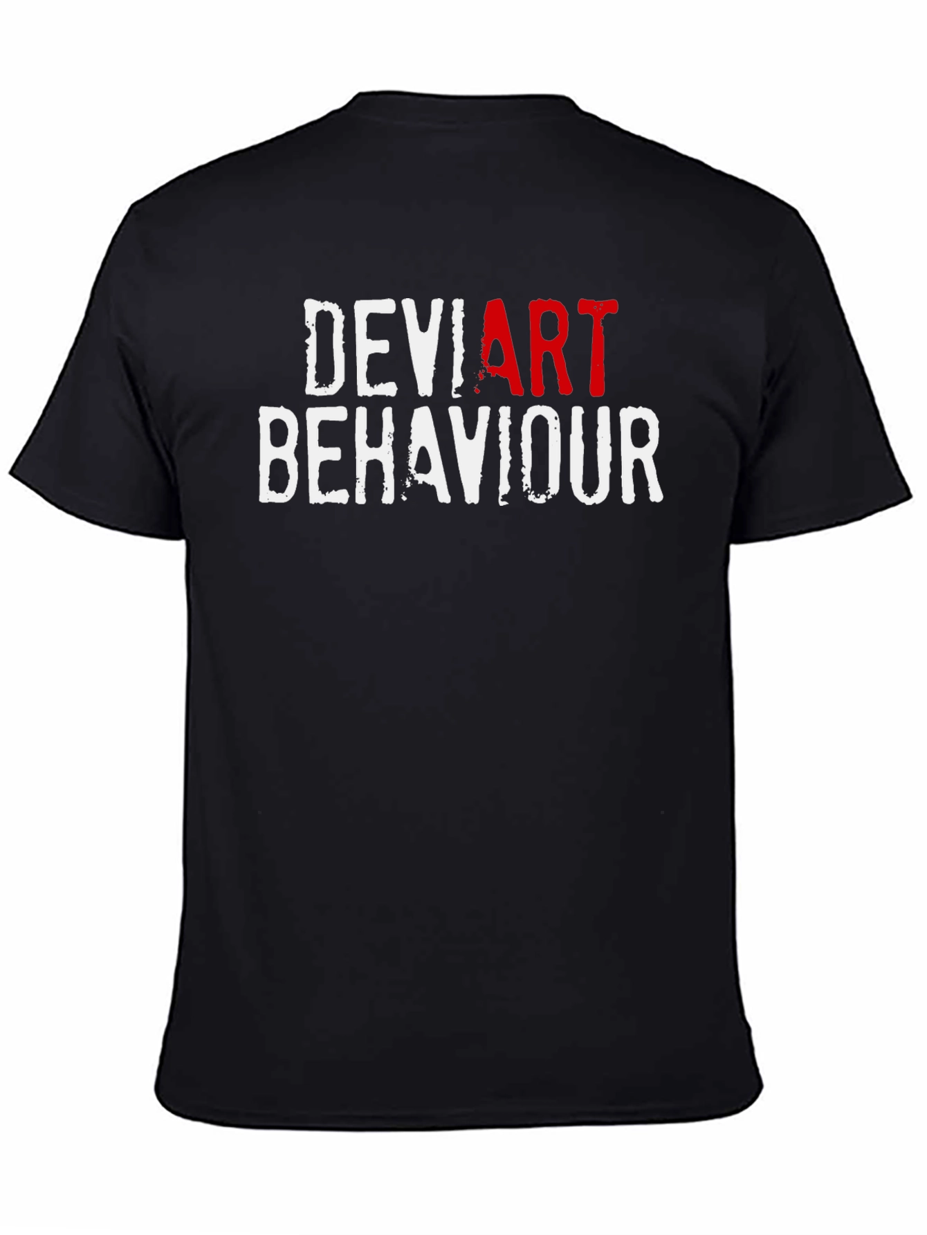 Black Deviant Art Behaviour T-Shirt - Bold Statement Tee view 4