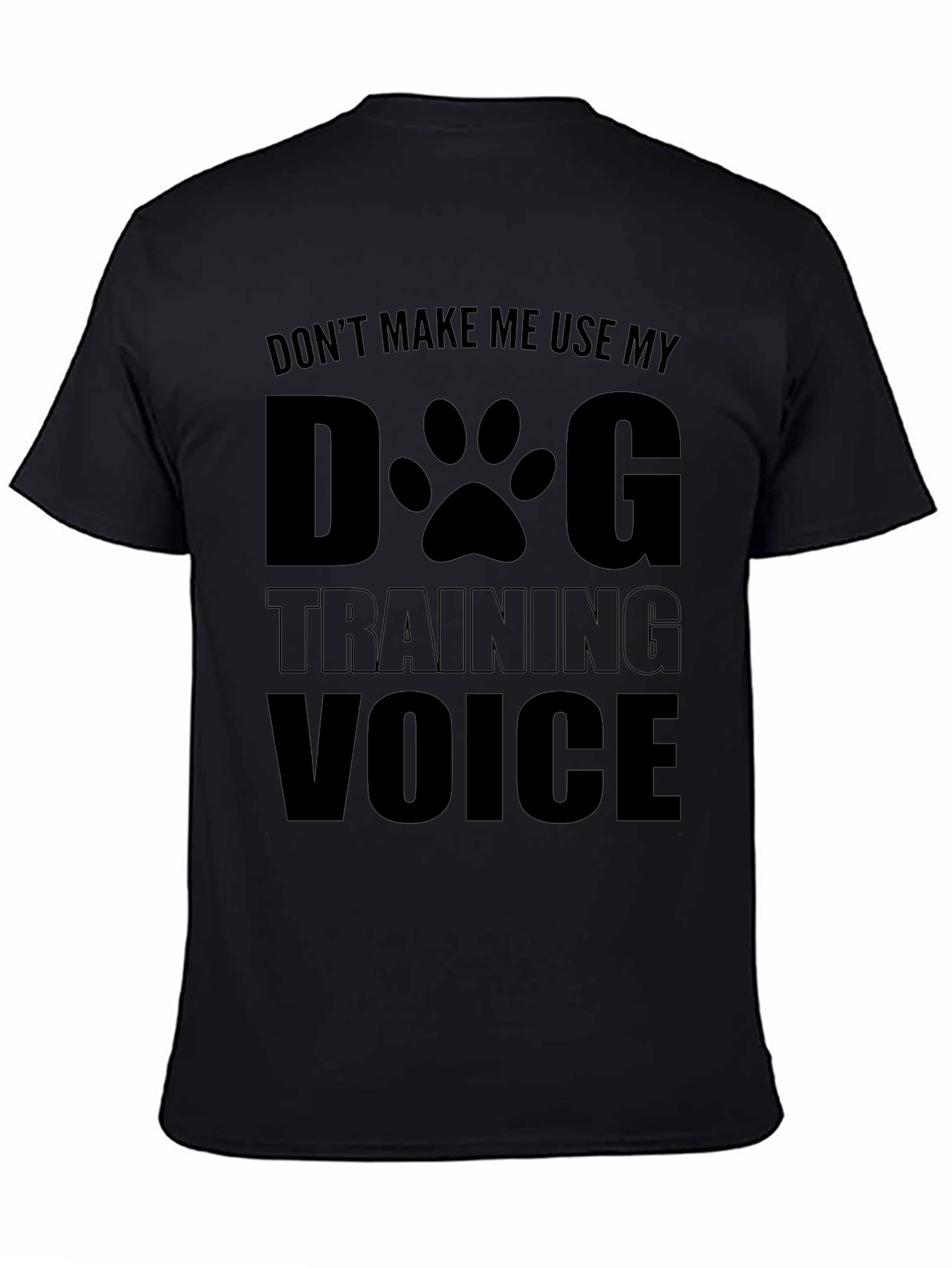 Black Dog Training Voice Black T-Shirt view 4