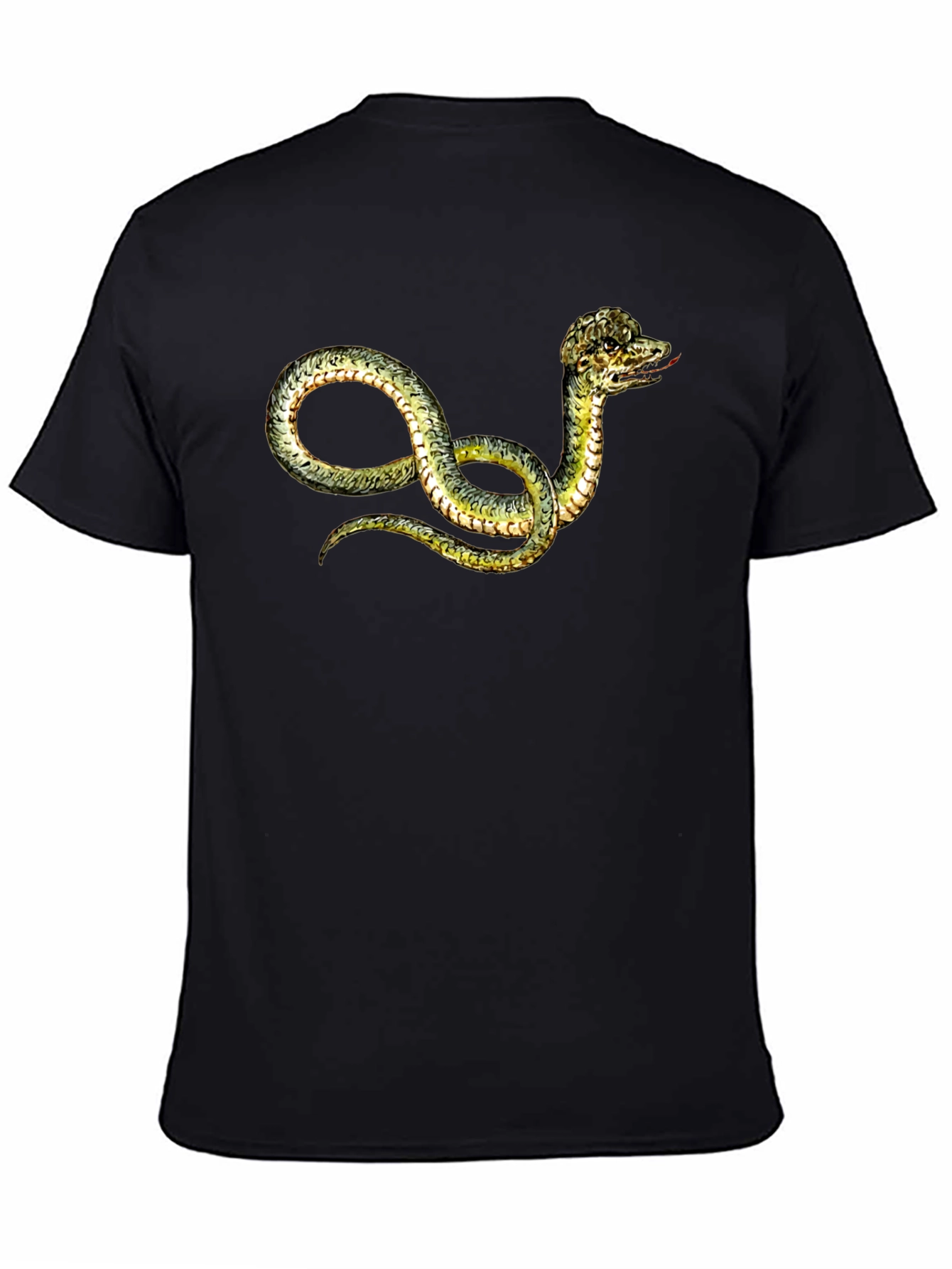 Black Snake Graphic T-Shirt - Unique Serpent Design view 4
