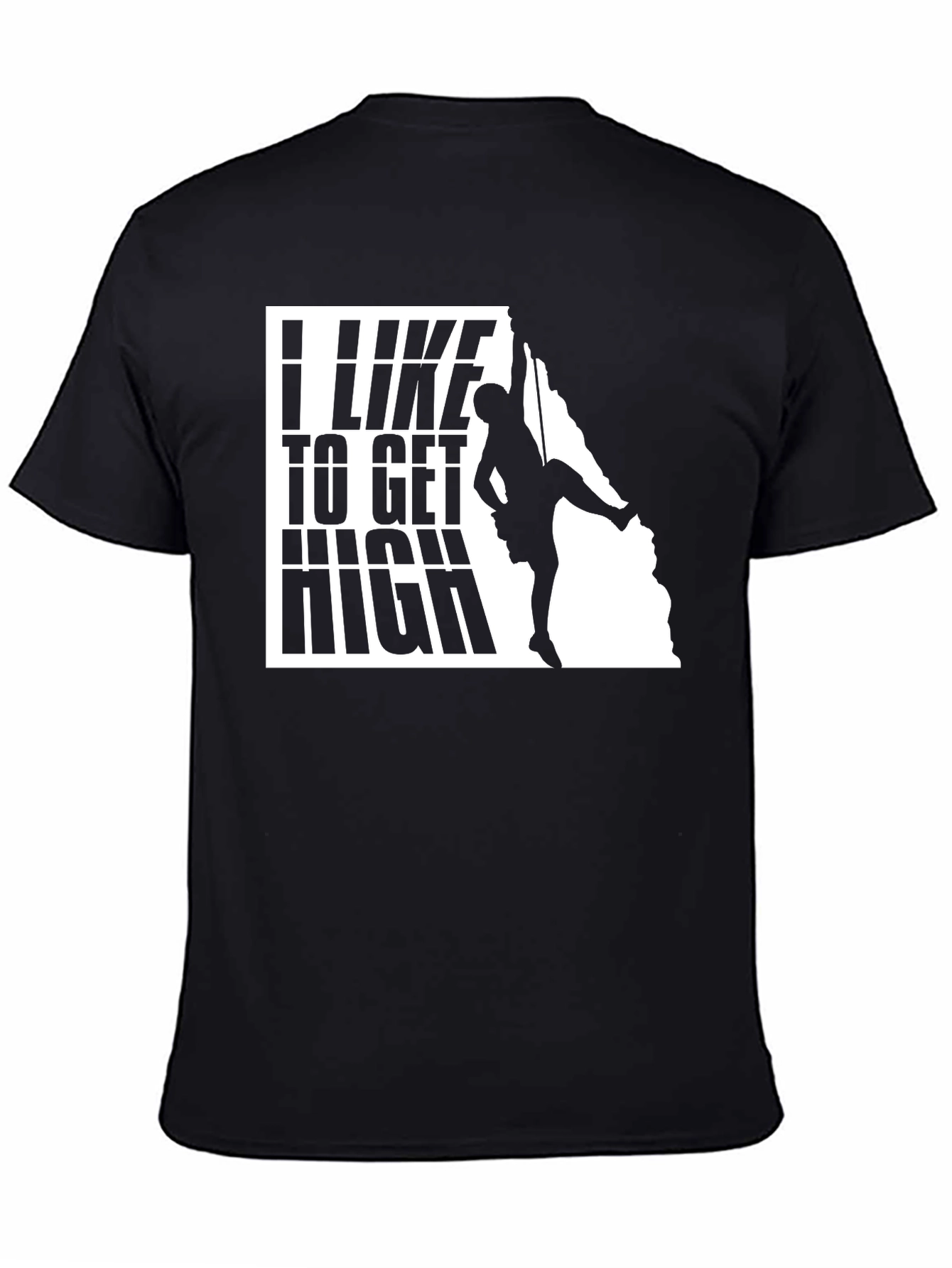 Black Rock Climbing T-Shirt - I Like To Get High view 4