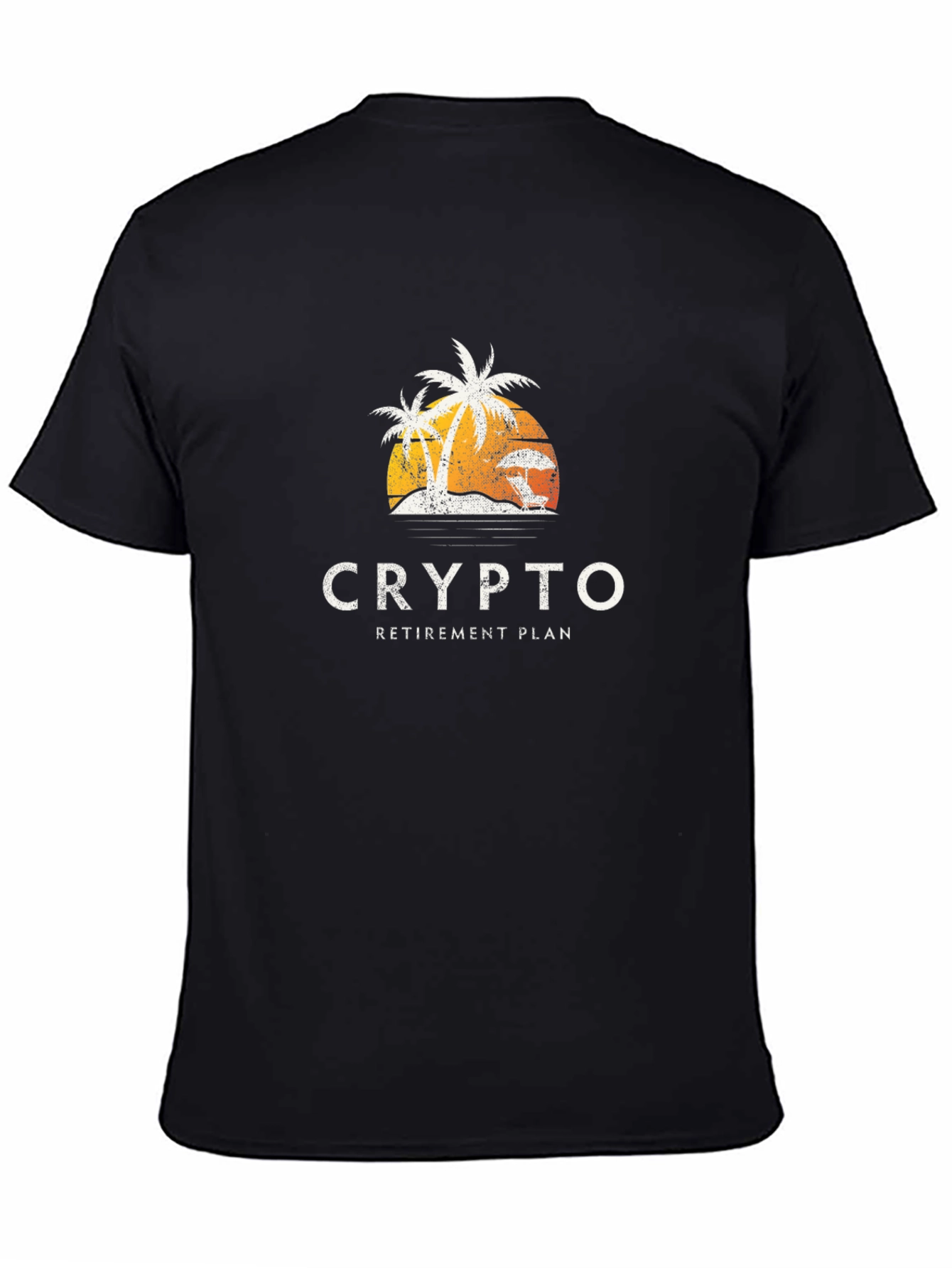 Black Crypto Retirement Plan T-Shirt view 4