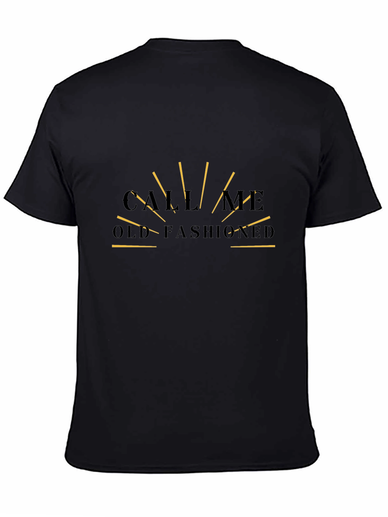Black Call Me Old-Fashioned Graphic Tee - Black view 4