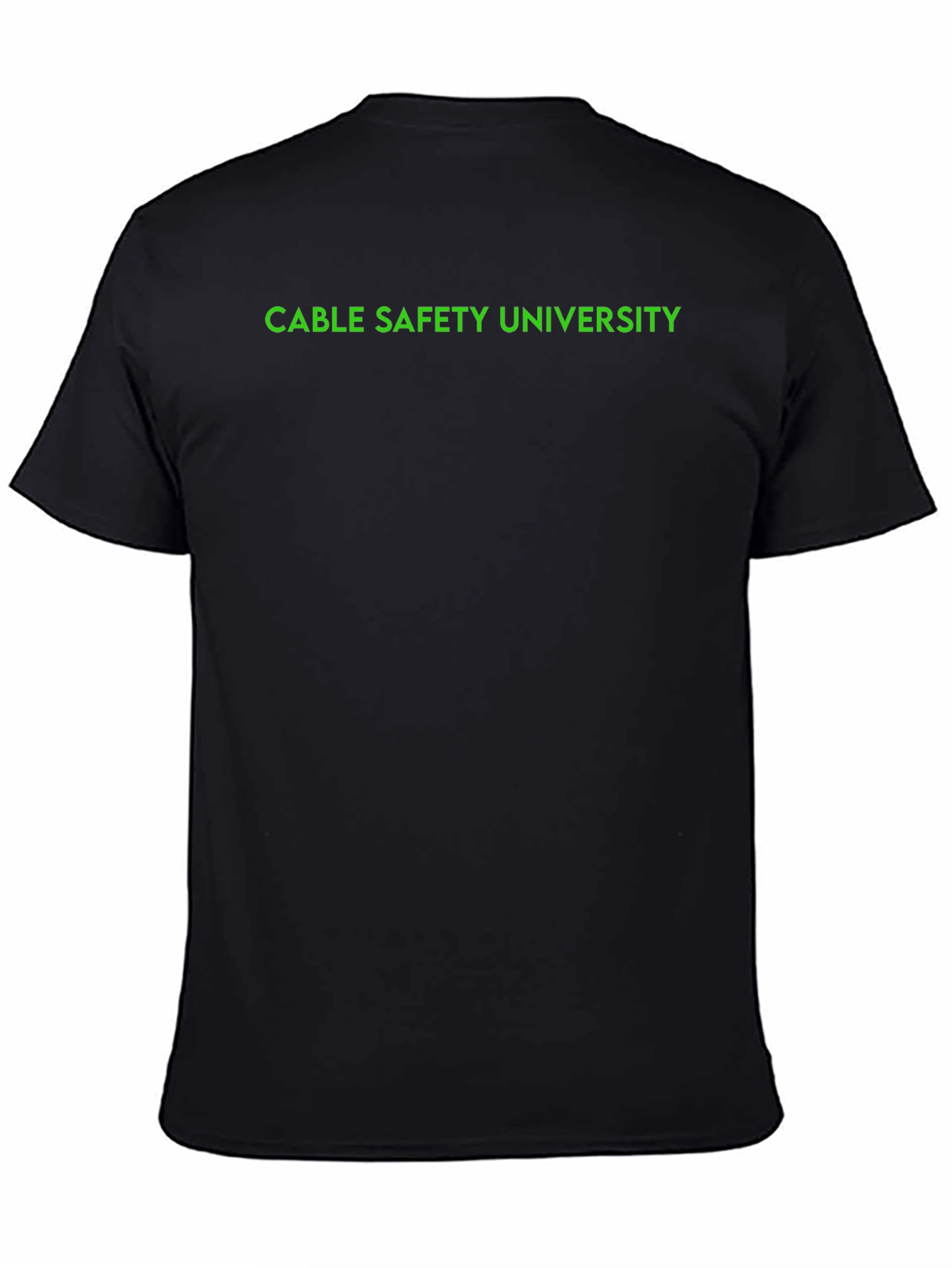 Black Cable Safety University Black T-Shirt view 4