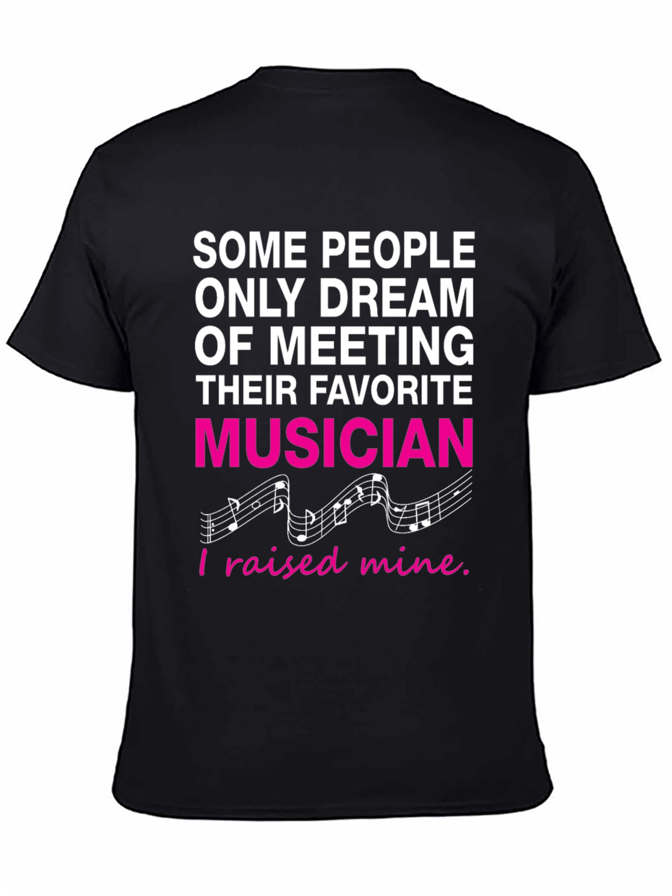 Black Proud Parent Musician Graphic T-Shirt view 4