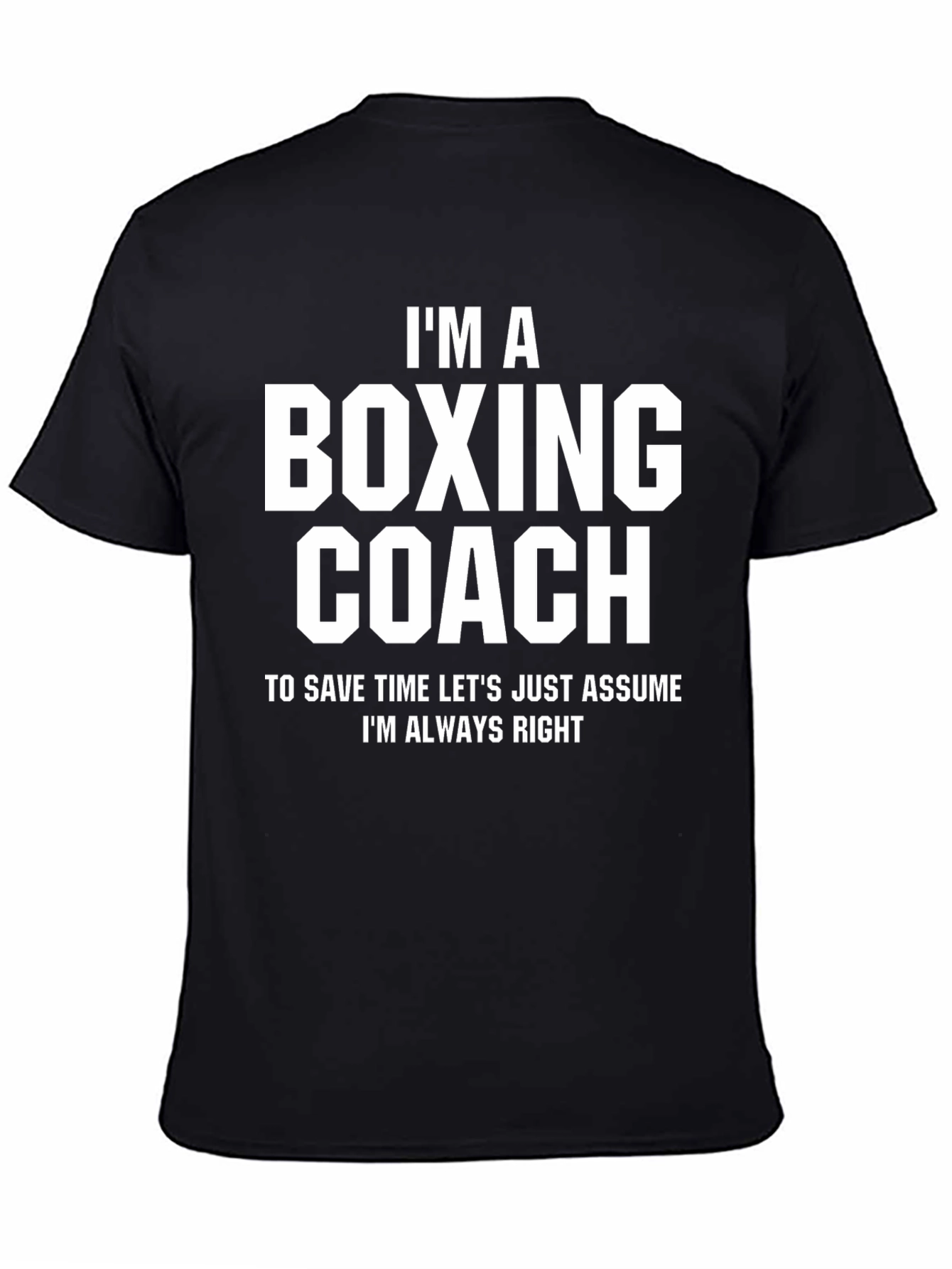 Black I'm a Boxing Coach Funny T-Shirt view 4