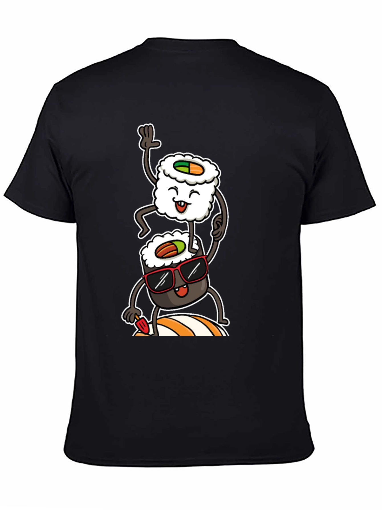Black Sushi Stack Graphic Tee - Cool & Casual view 4