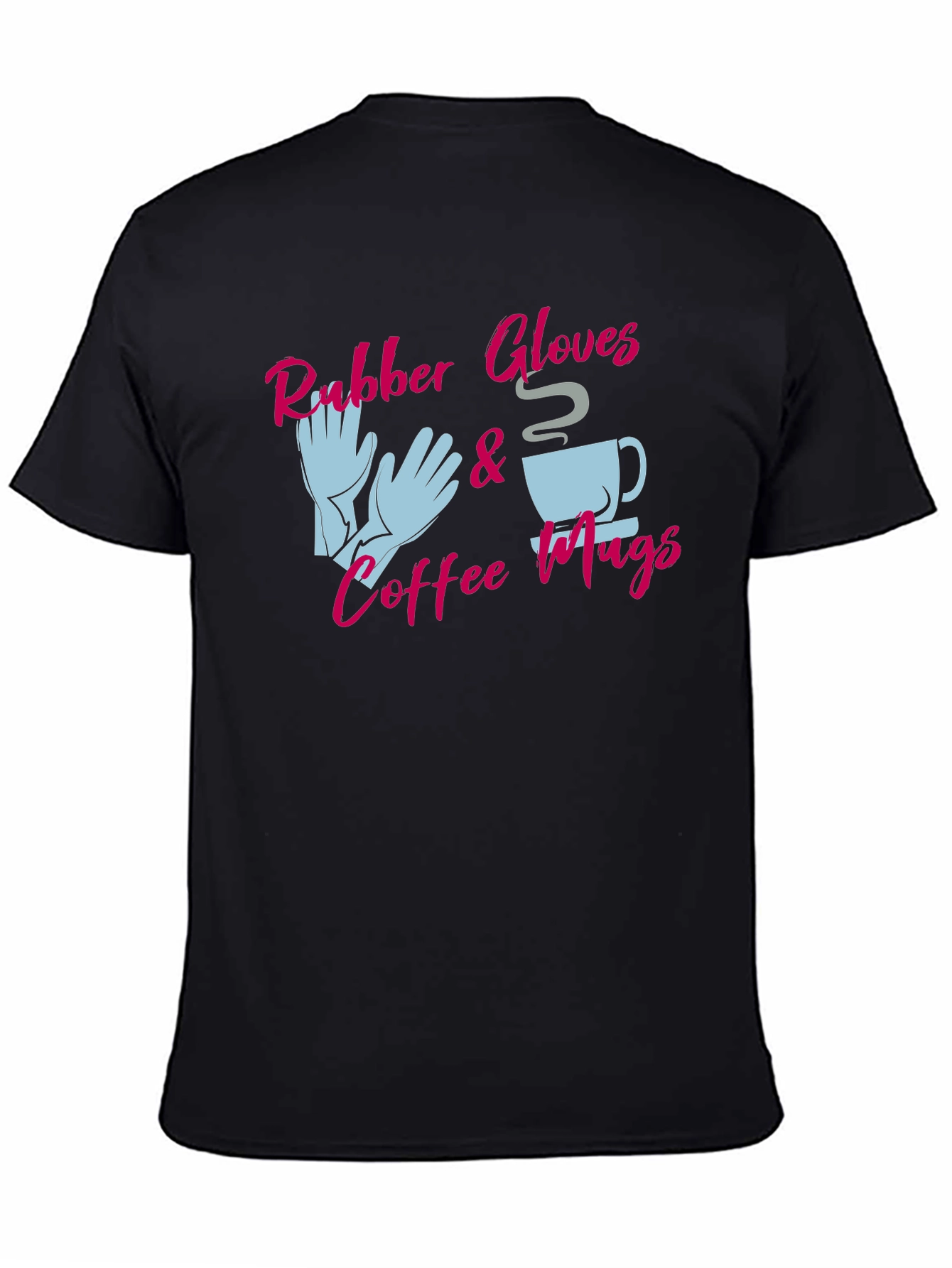 Black Rubber Gloves & Coffee Mugs Graphic Tee view 4