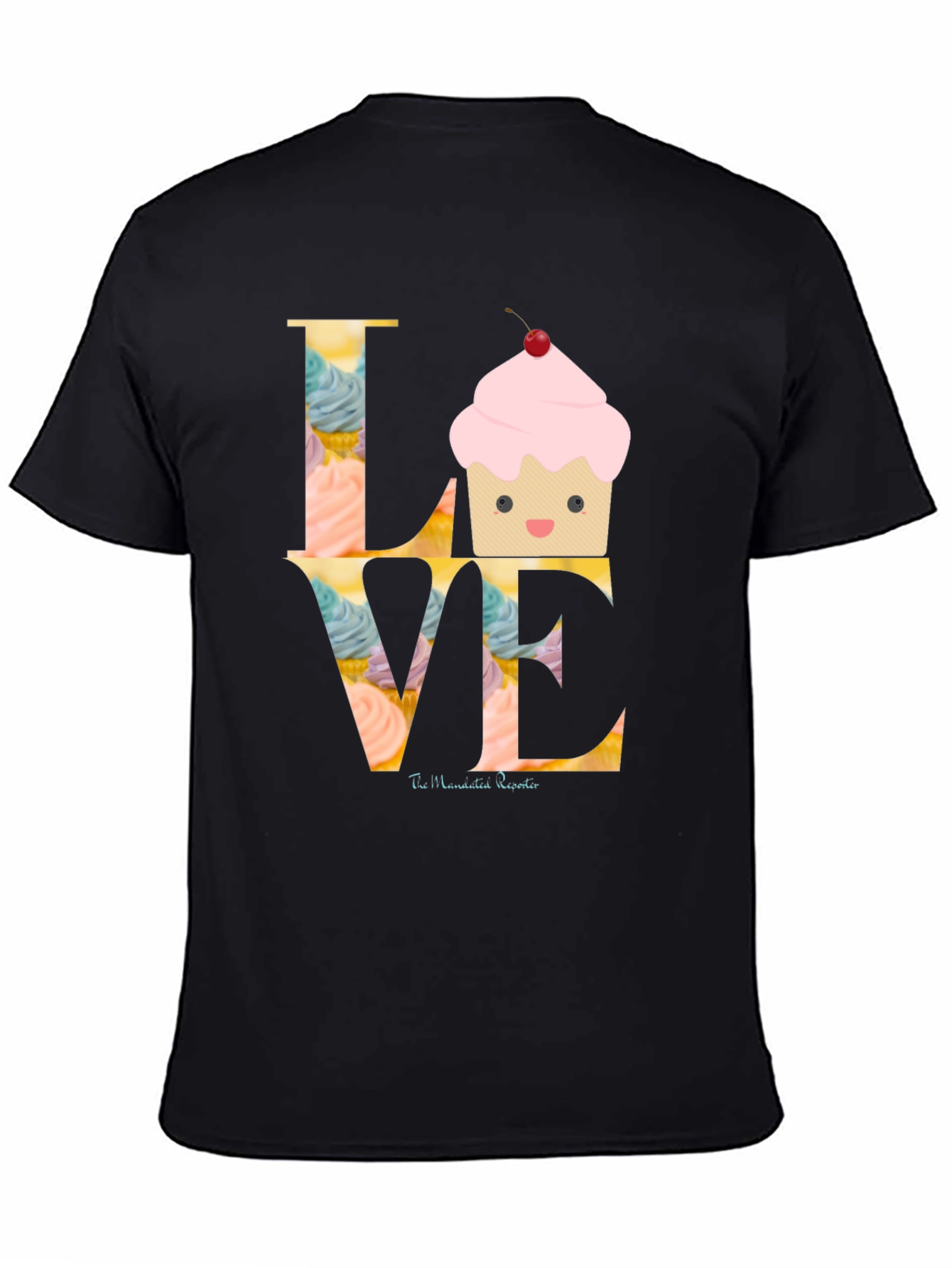 Black Love Cupcake Graphic T-Shirt view 4