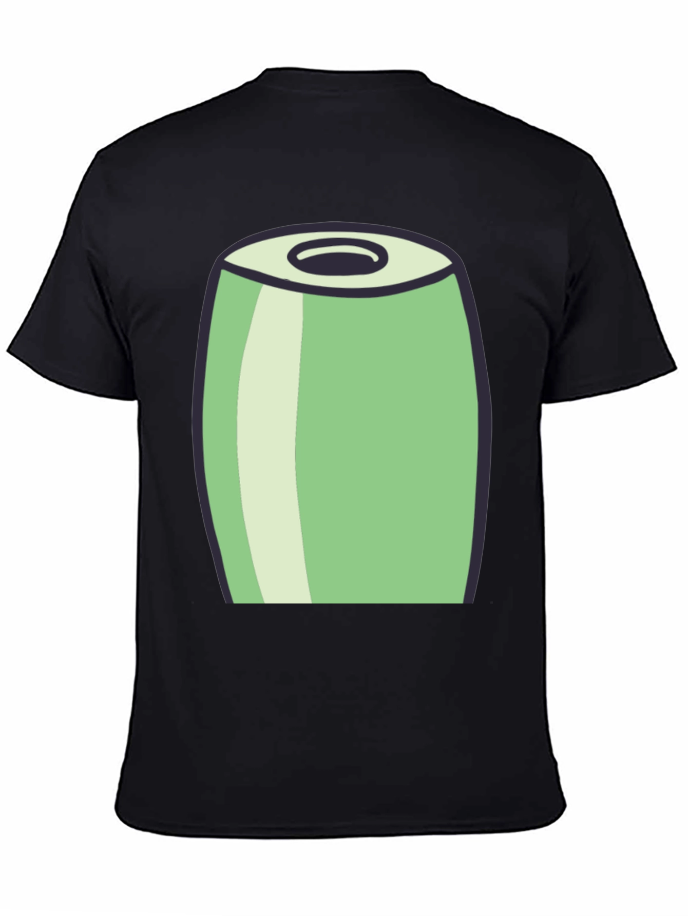 Black Cartoon Can Graphic Tee - Black view 4