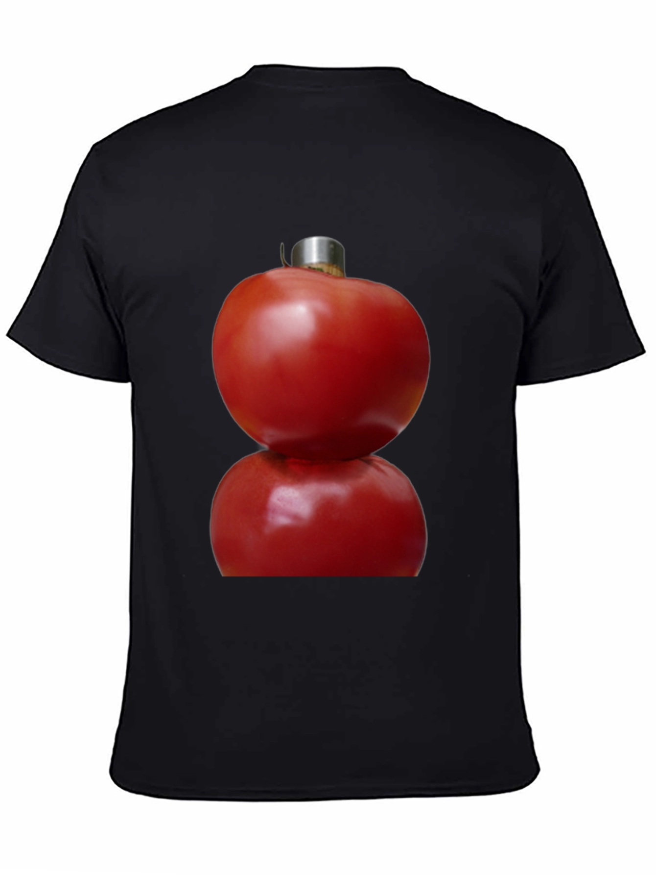 Black Tomato Ornament T-Shirt - Novelty Graphic Tee view 4