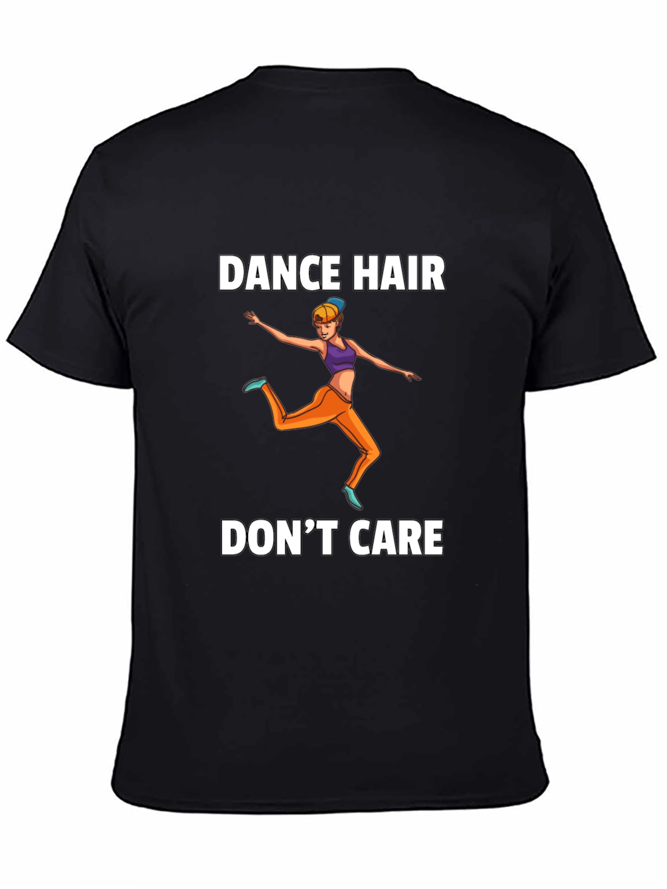 Black Dance Hair Don't Care Graphic Tee view 4