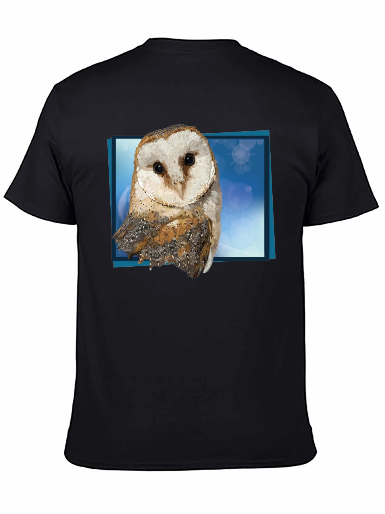 Black Barn Owl Graphic Tee - Men's Black T-Shirt view 4