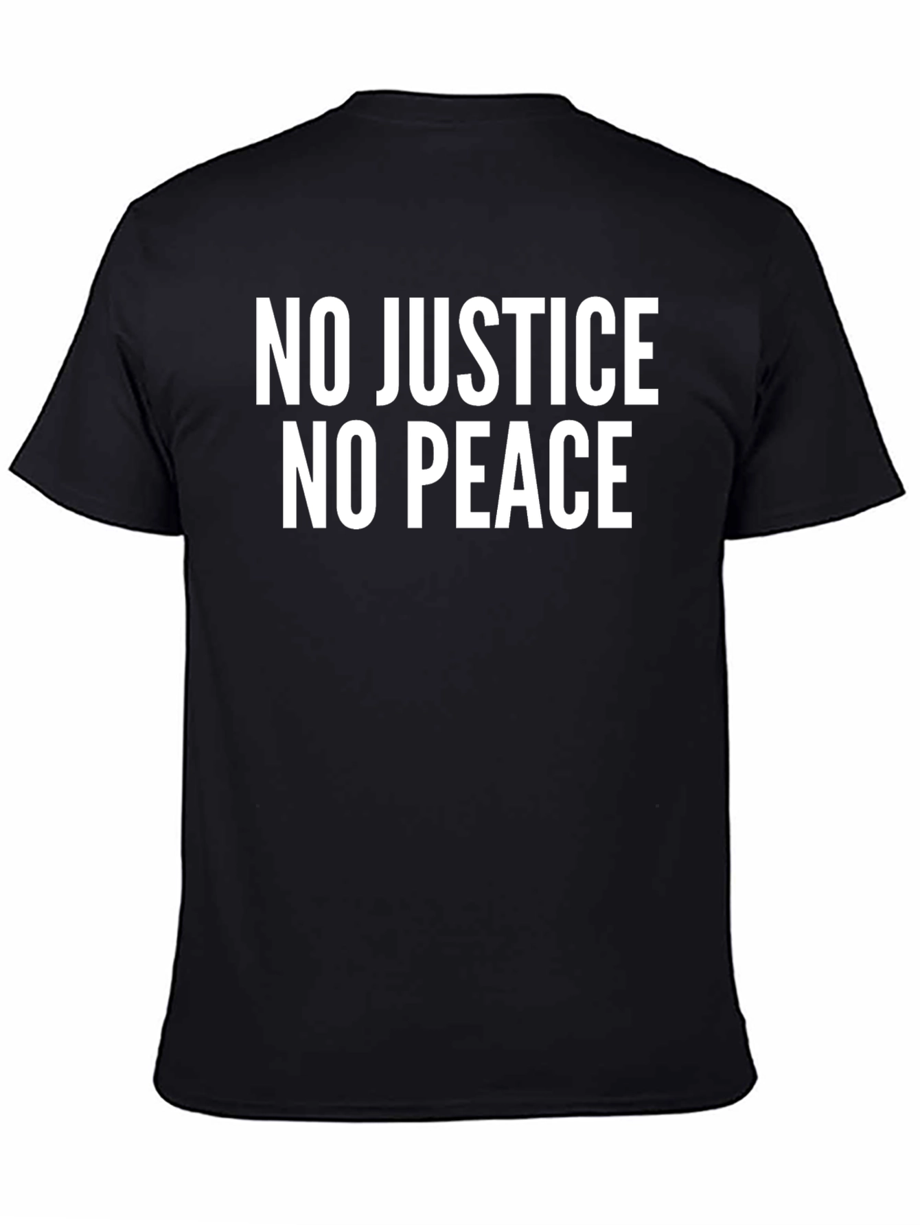 Black No Justice No Peace Graphic T-Shirt view 4