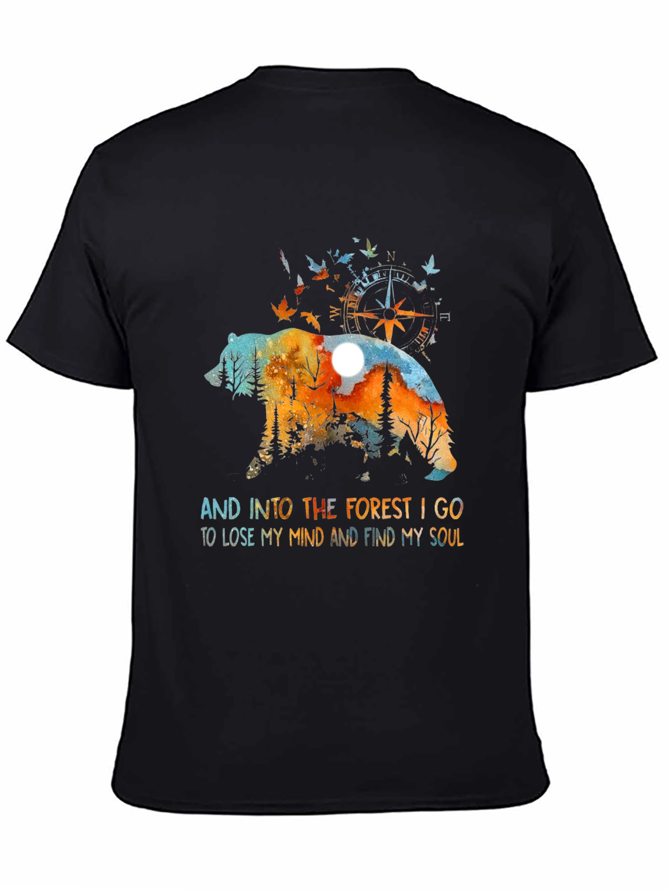 Black Forest Bear Graphic Tee - Nature Lover Shirt view 4