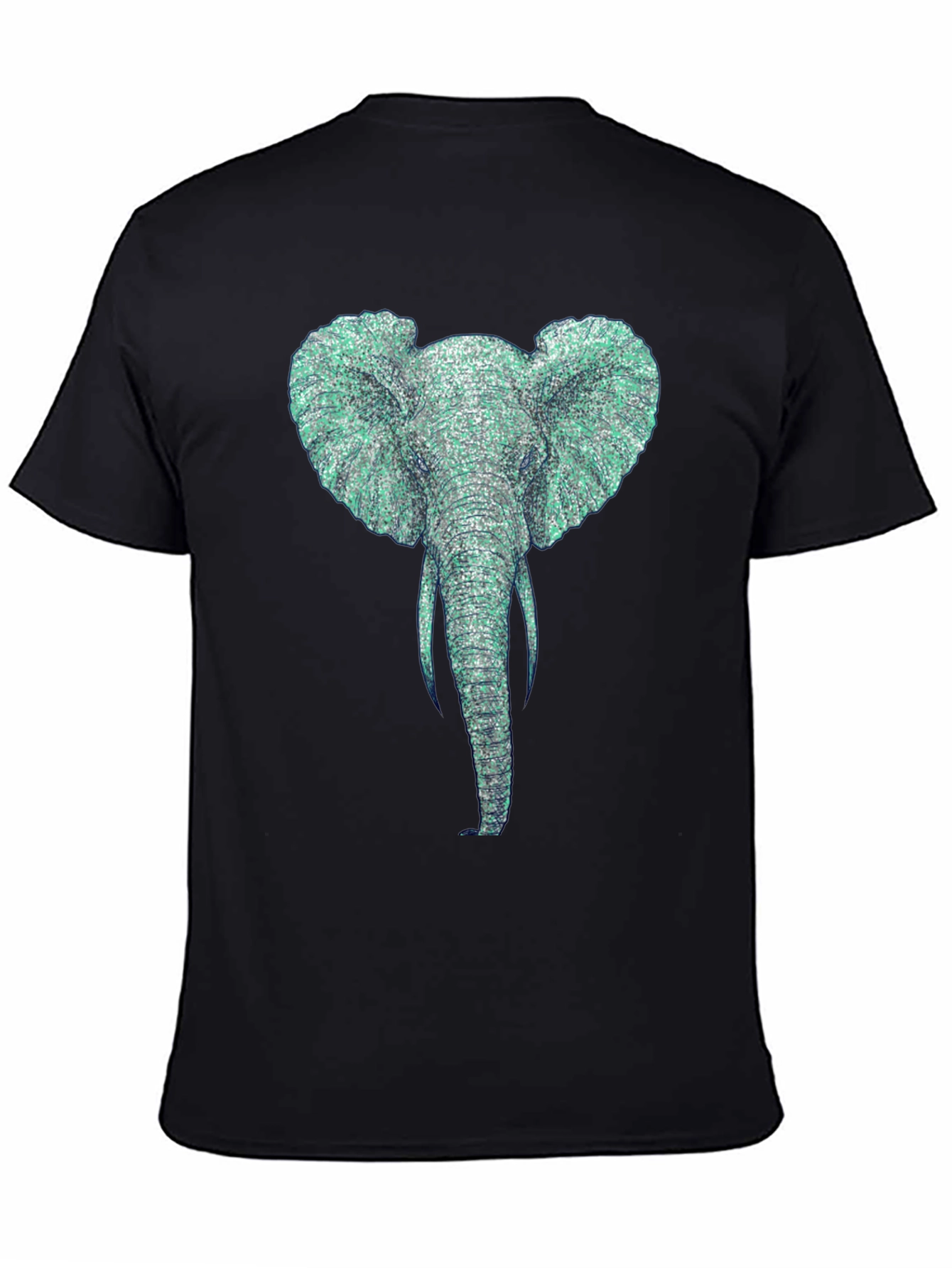Black Elephant Graphic T-Shirt - Unique Design view 4