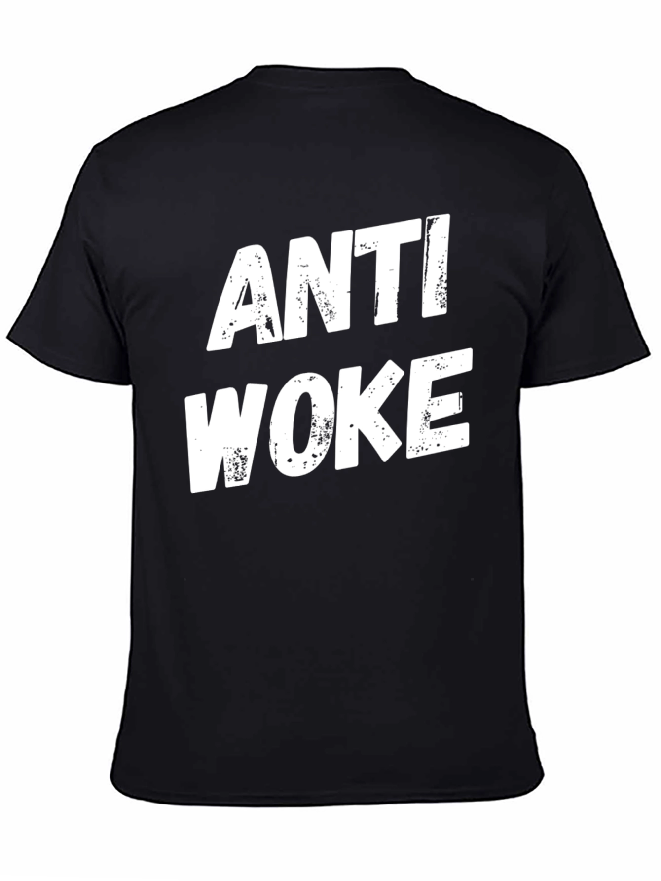 Black Anti Woke Graphic T-Shirt view 4