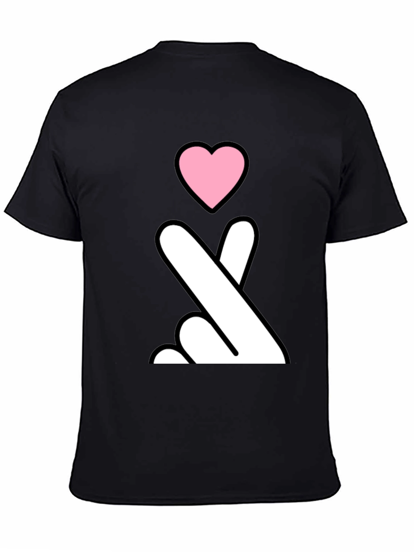 Black Heart Sign Black T-Shirt view 4