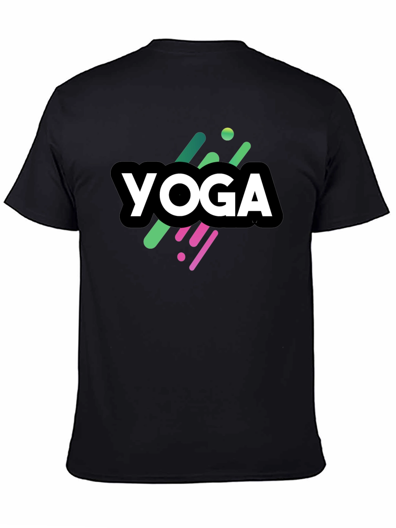 Black Yoga Graphic Black T-Shirt view 4