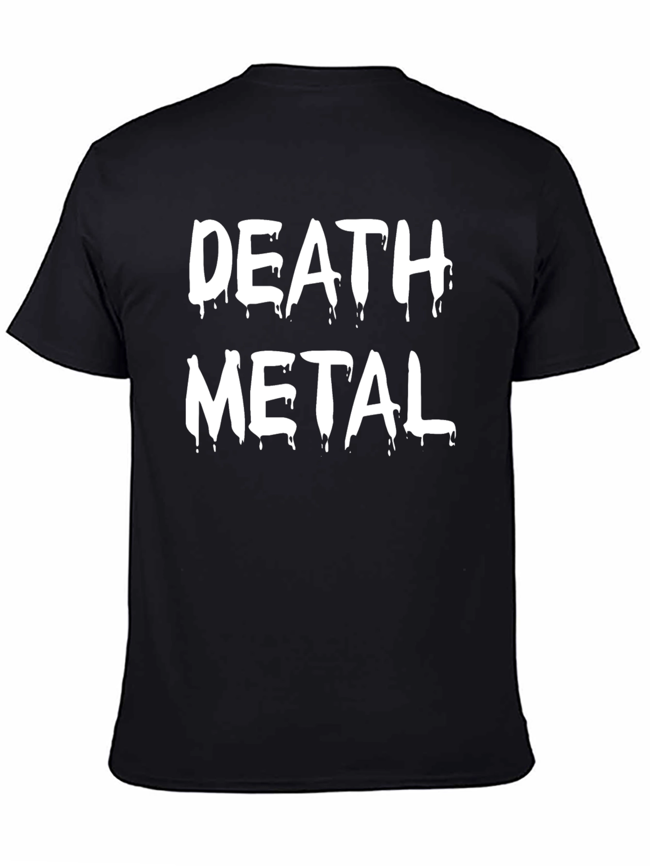 Black Death Metal Graphic Tee - Black Cotton Shirt view 4