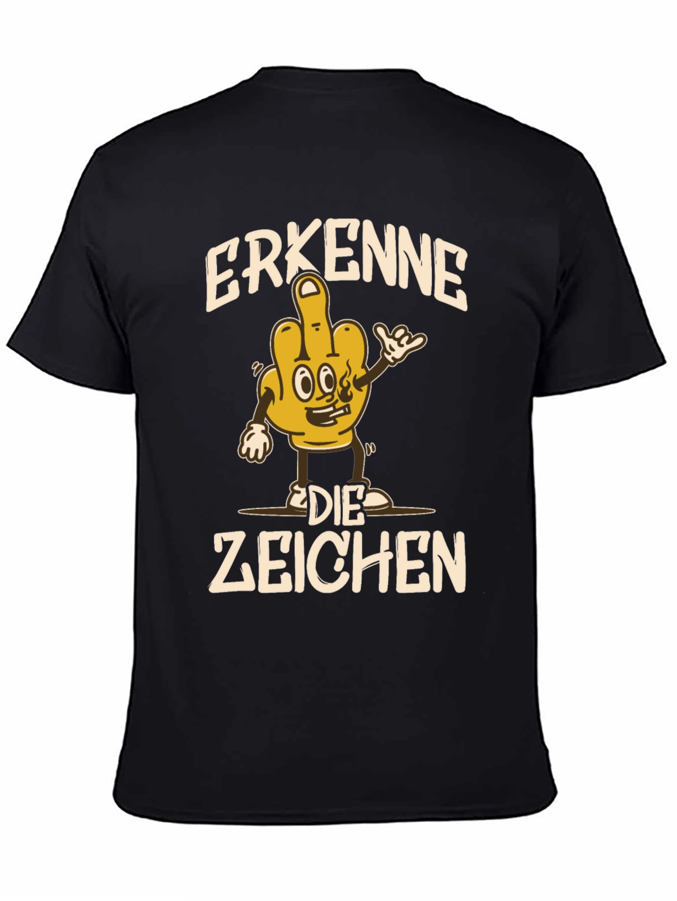 Black Erkenne Die Zeichen Graphic Tee view 4