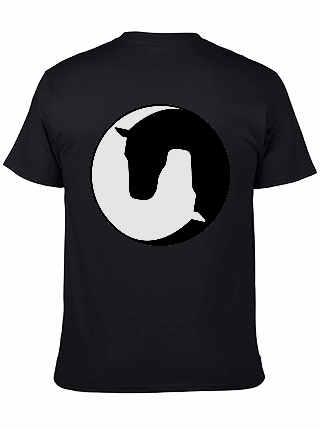 Black Horse Silhouette Graphic Tee - Stylish Black Shirt view 4