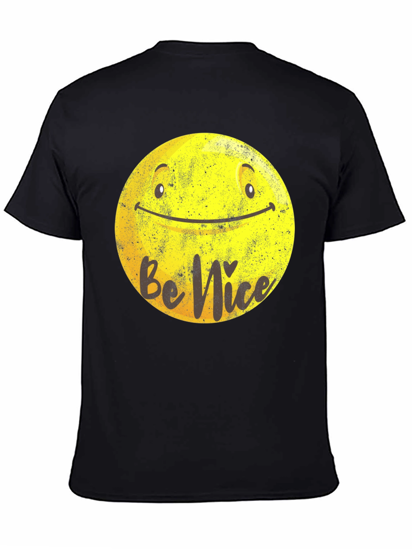 Black Be Nice Smiley Face Graphic T-Shirt view 4