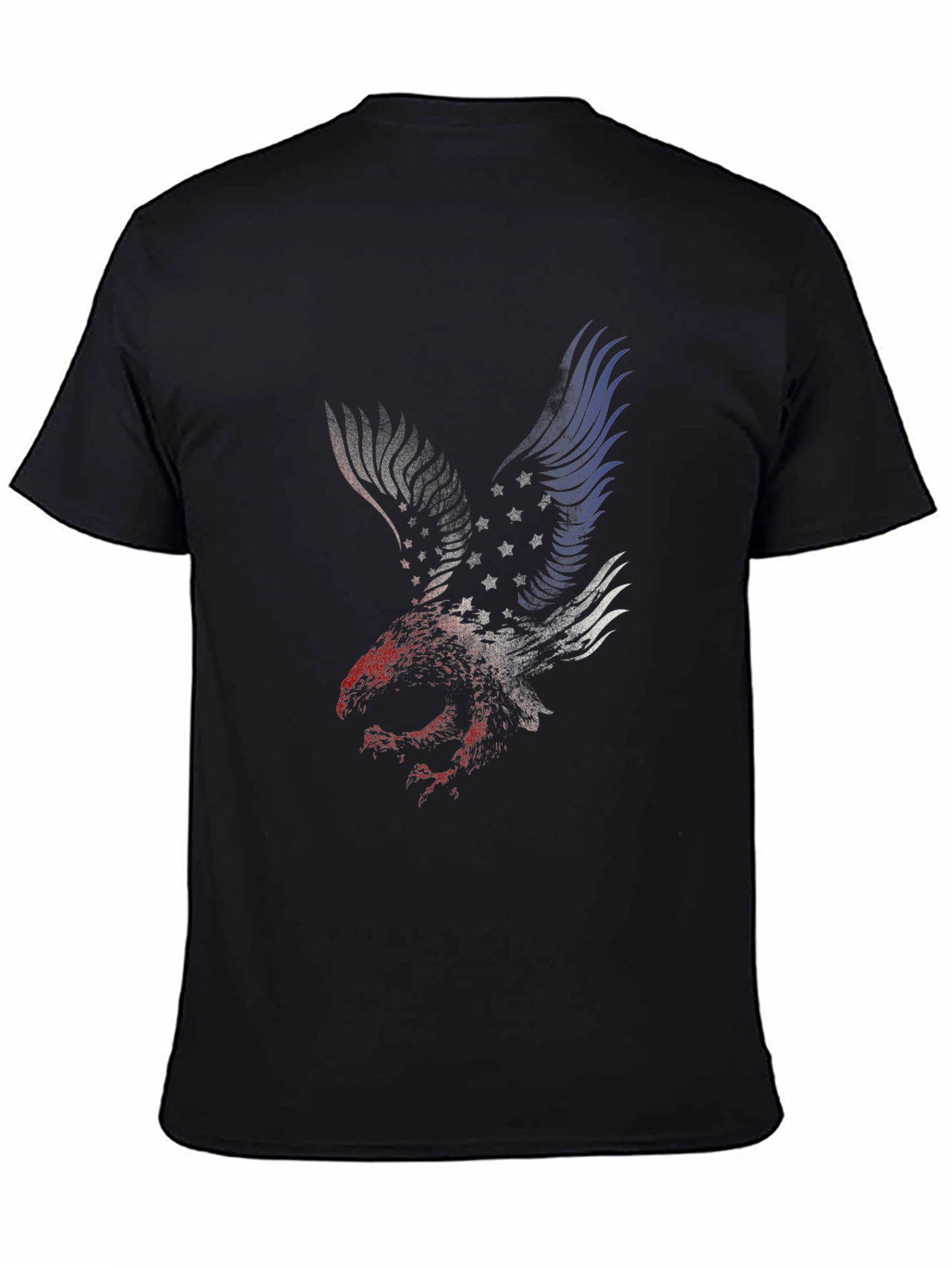 Black American Eagle Graphic Tee - Patriotic Style view 4