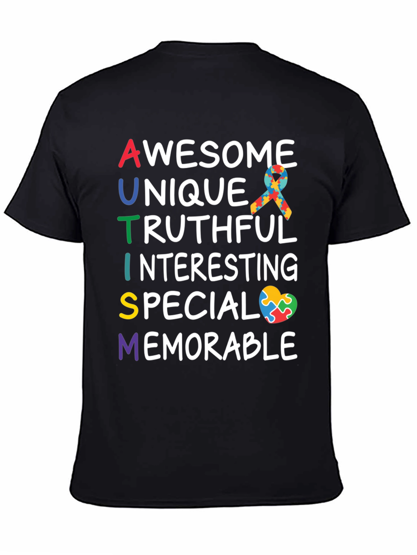 Black Autism Awareness T-Shirt: Awesome, Unique, Memorable view 4