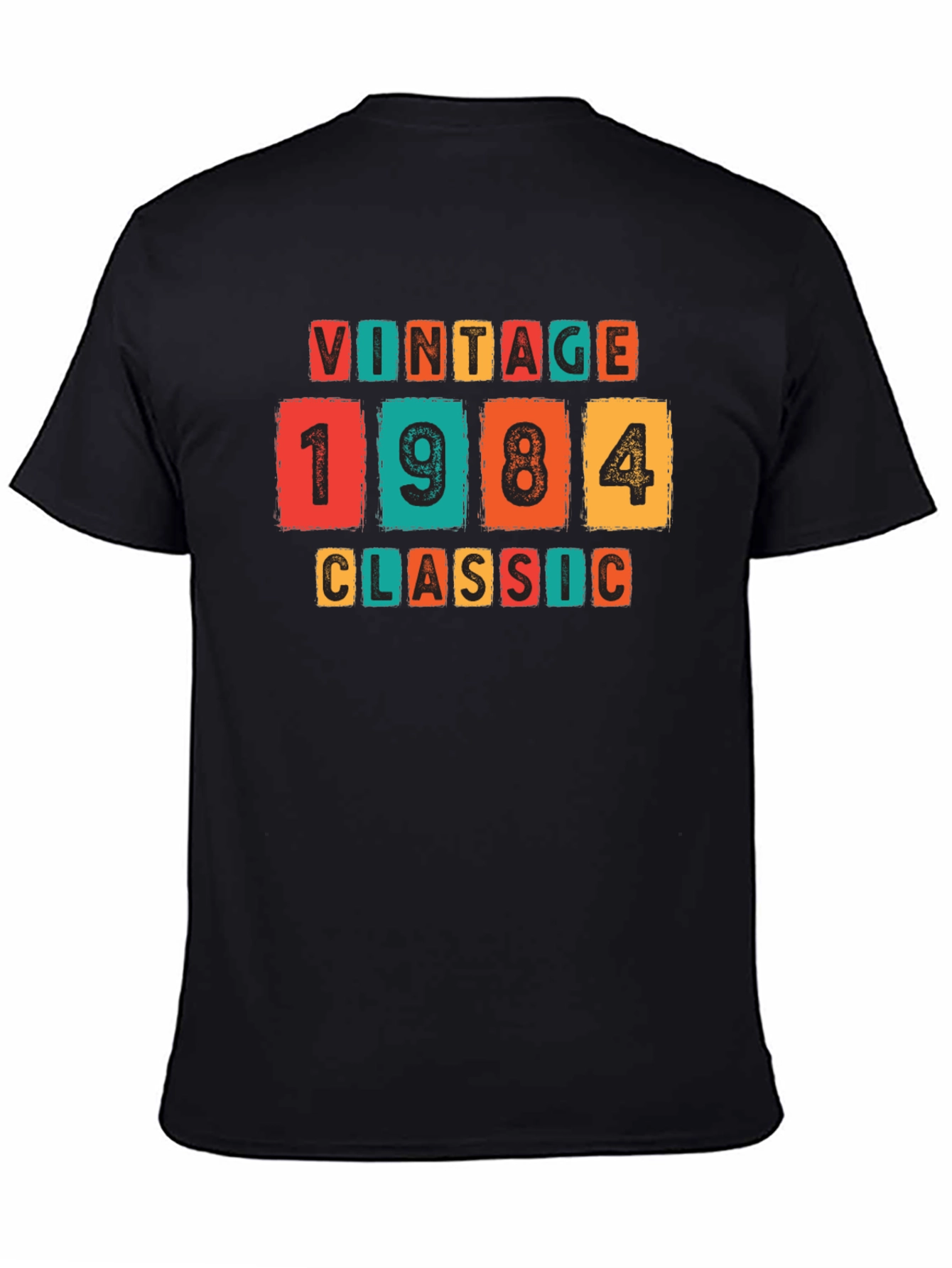 Black Vintage 1984 Classic Graphic T-Shirt view 4