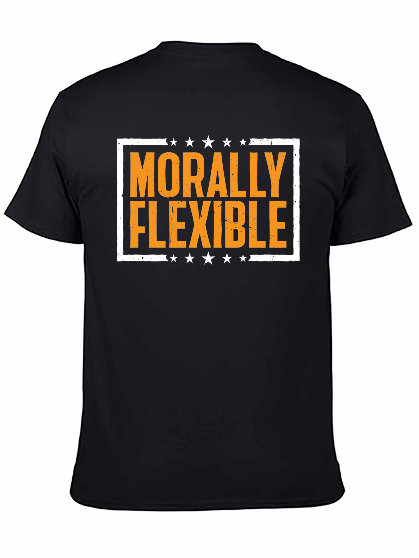 Black Morally Flexible Graphic Tee -  Funny T-Shirt view 4